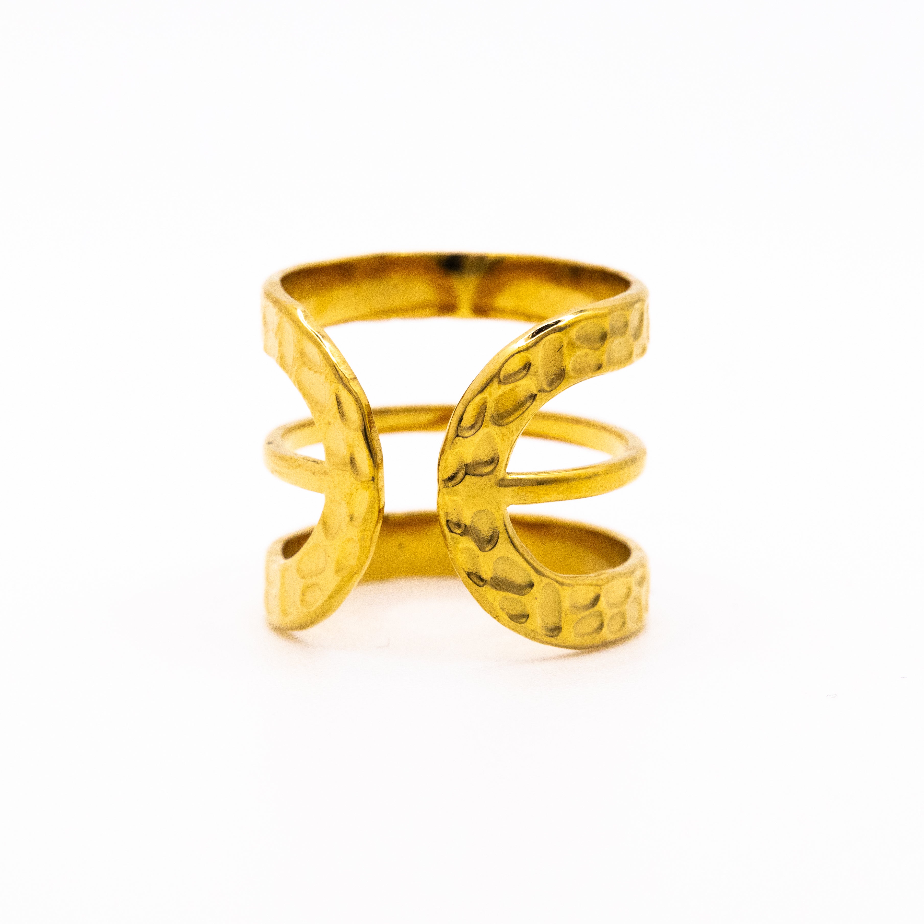 Bague Ajustable Sofiana – Acier inoxydable doré - Mineky Paris