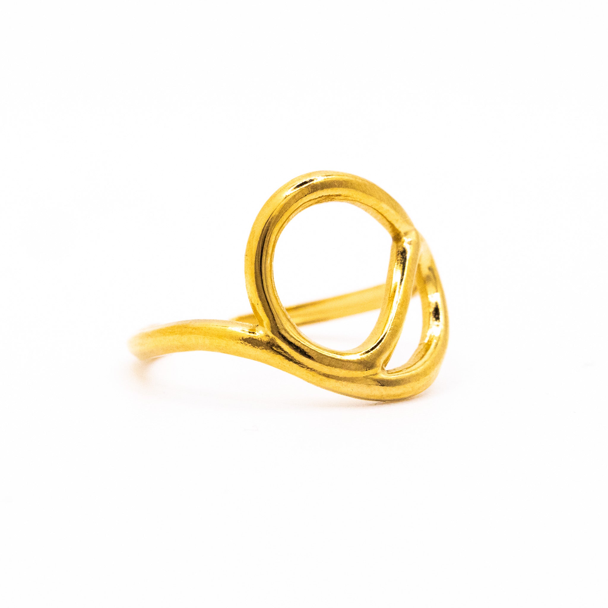 Bague Ajustable Amber – Acier inoxydable doré - Mineky Paris