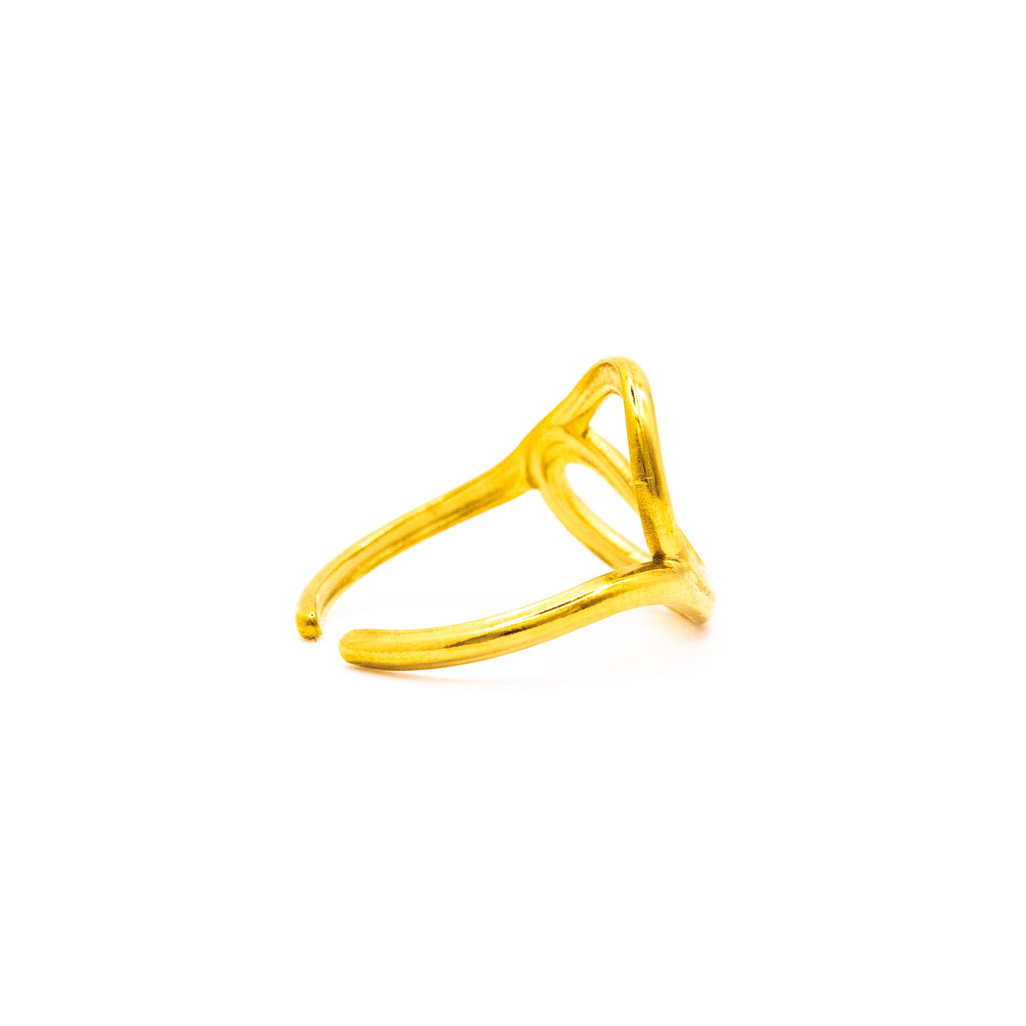 Bague Ajustable Amber – Acier inoxydable doré - Mineky Paris