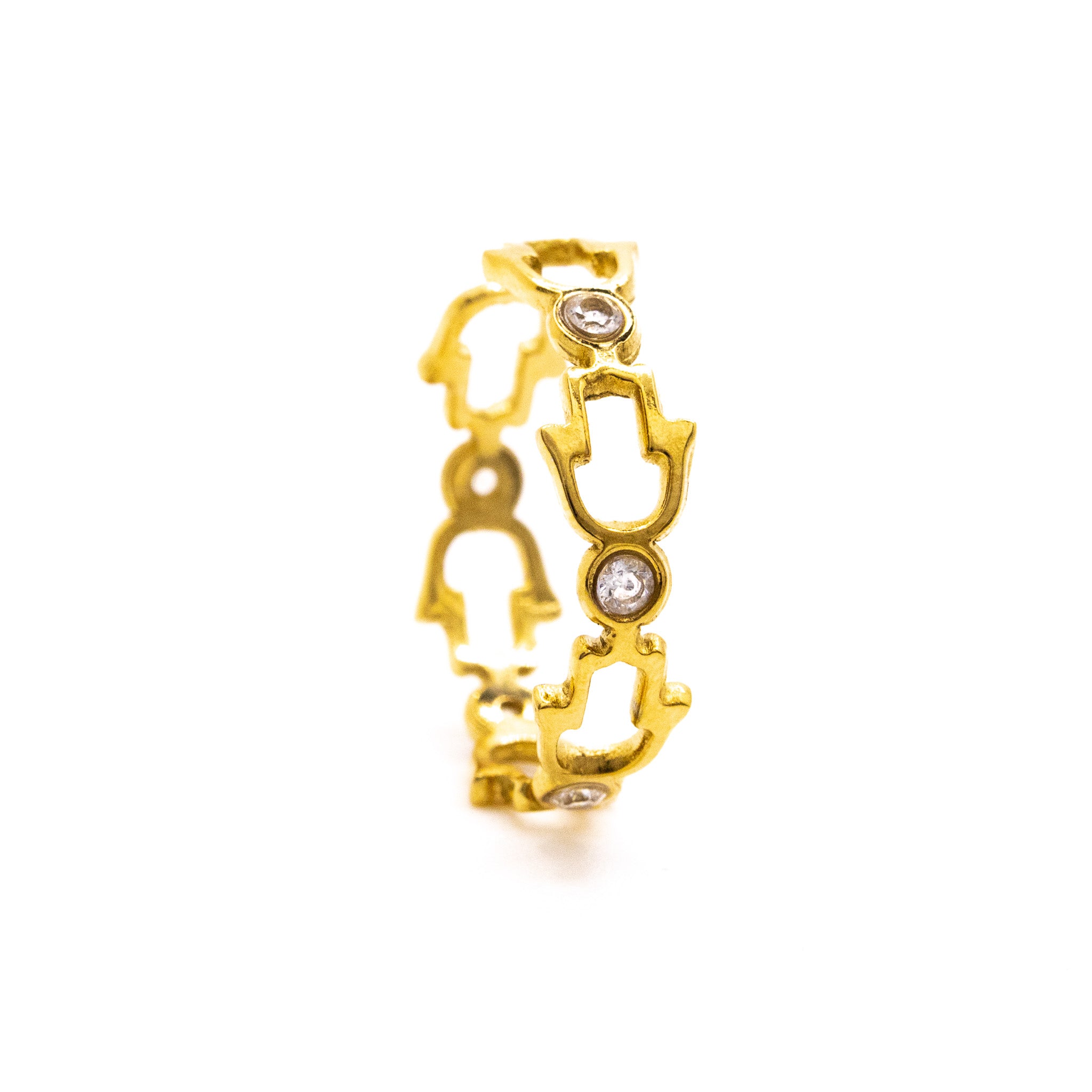 Bague Ajustable Betty  – Acier inoxydable doré - Mineky Paris