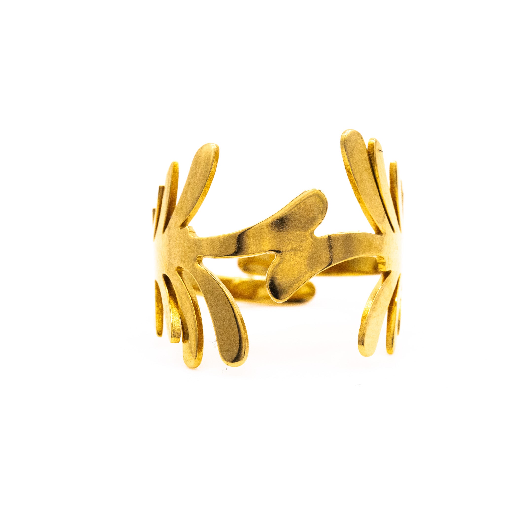 Bague Santoroni – Acier inoxydable doré - Mineky Paris