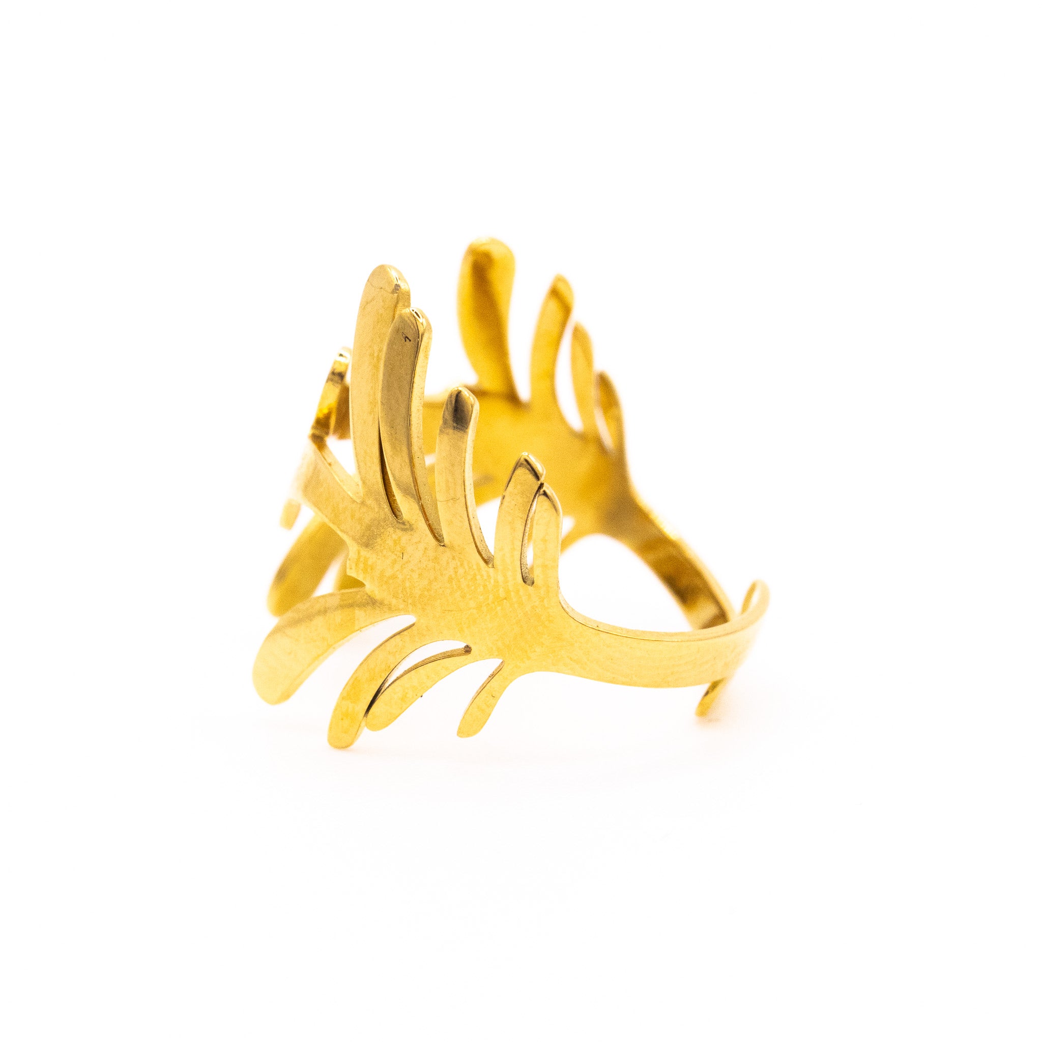 Bague Santoroni – Acier inoxydable doré - Mineky Paris