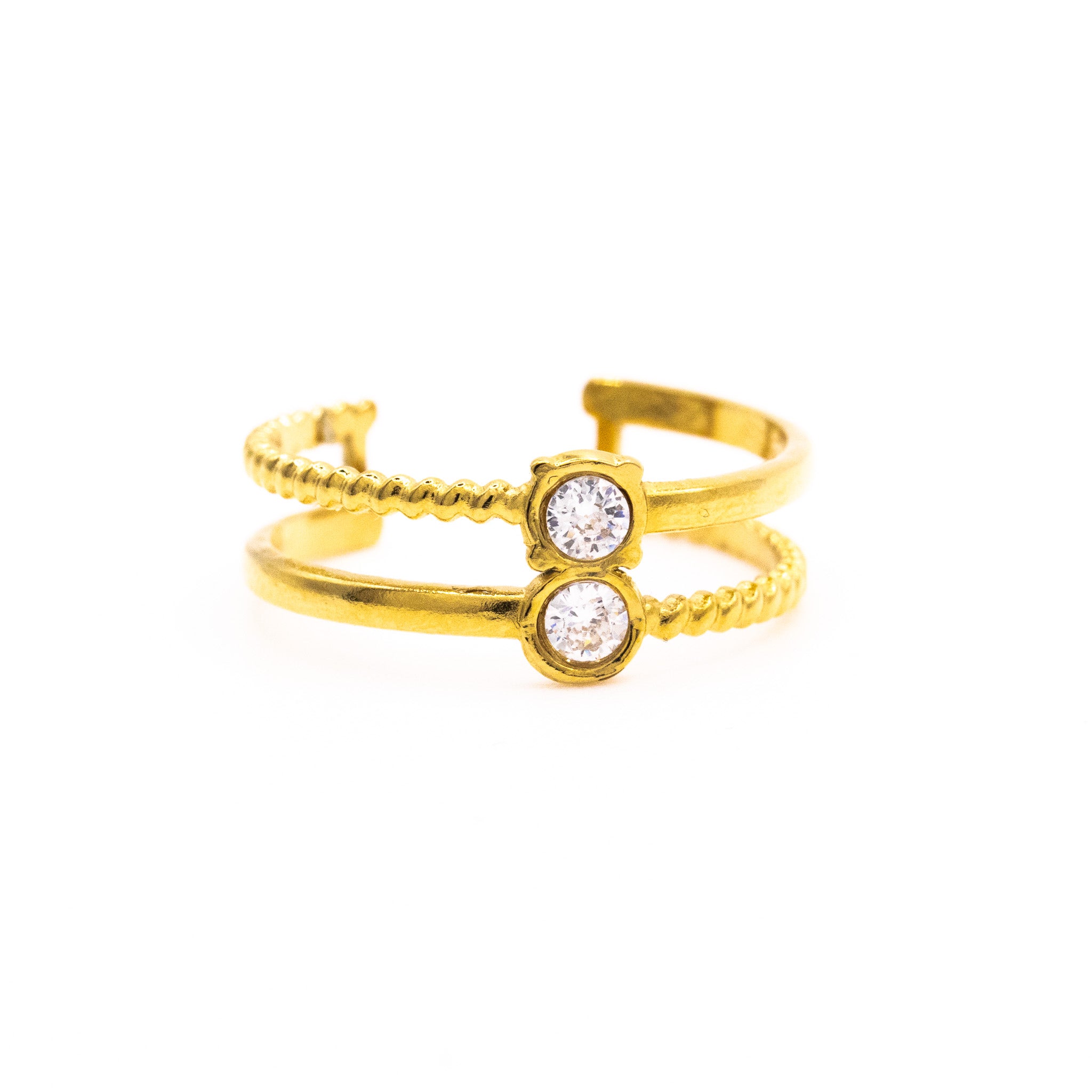 Bague Sabrina – Acier inoxydable doré - Mineky Paris