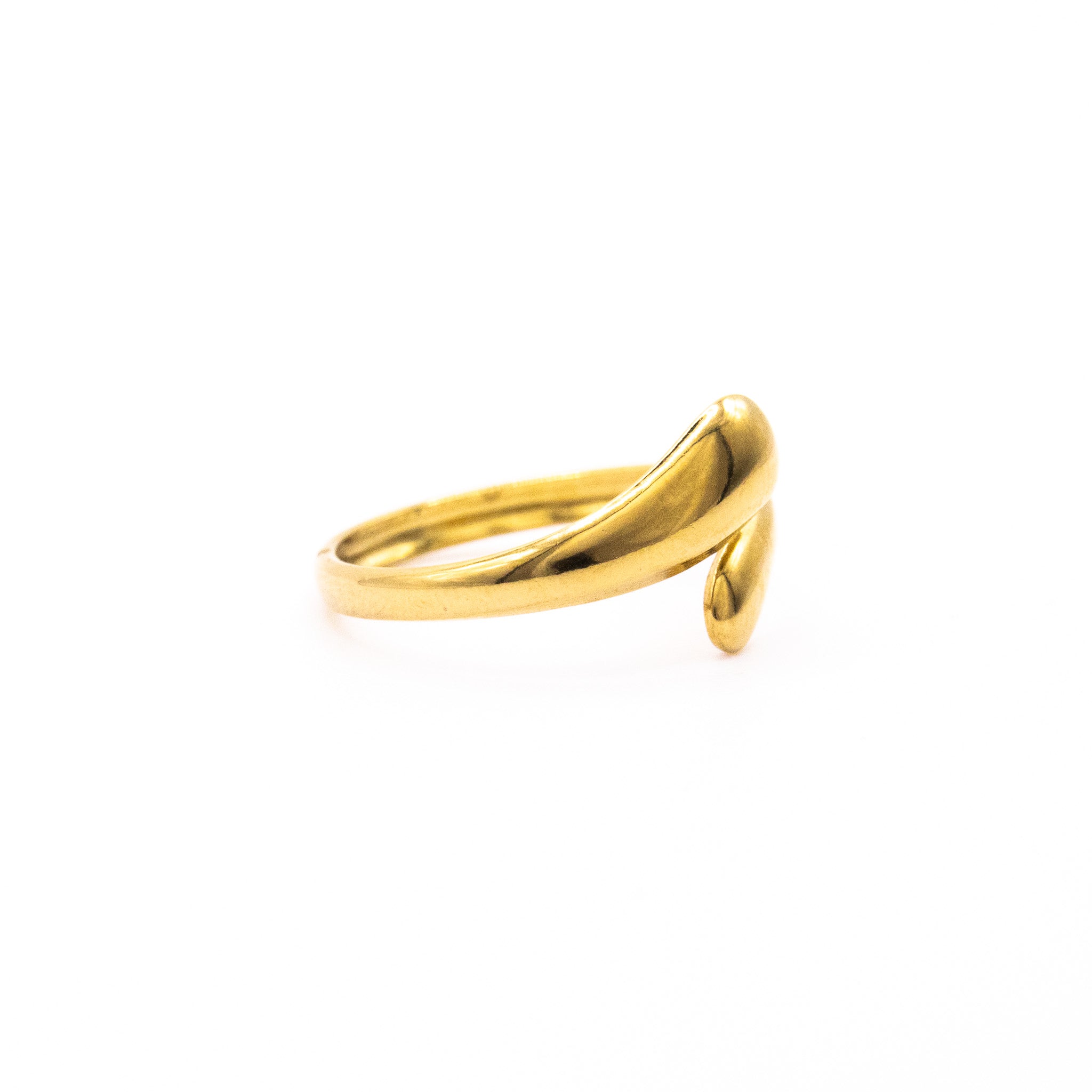 Bague Ajustable Linda – Acier inoxydable doré - Mineky Paris