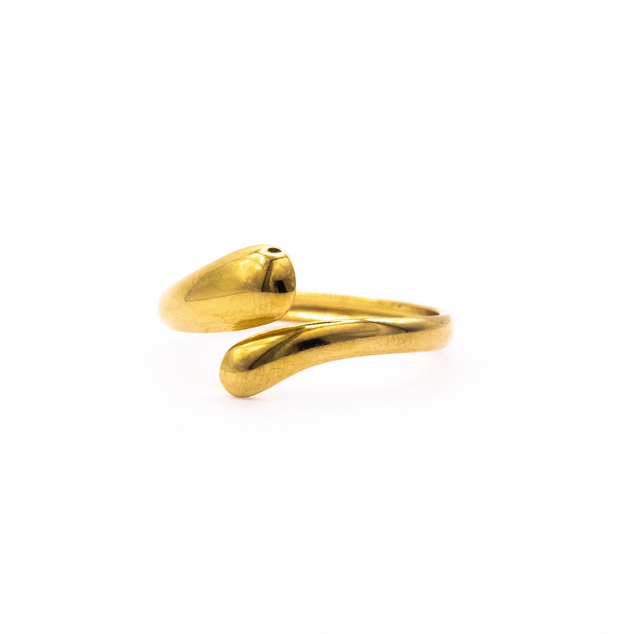 Bague Ajustable Linda – Acier inoxydable doré - Mineky Paris