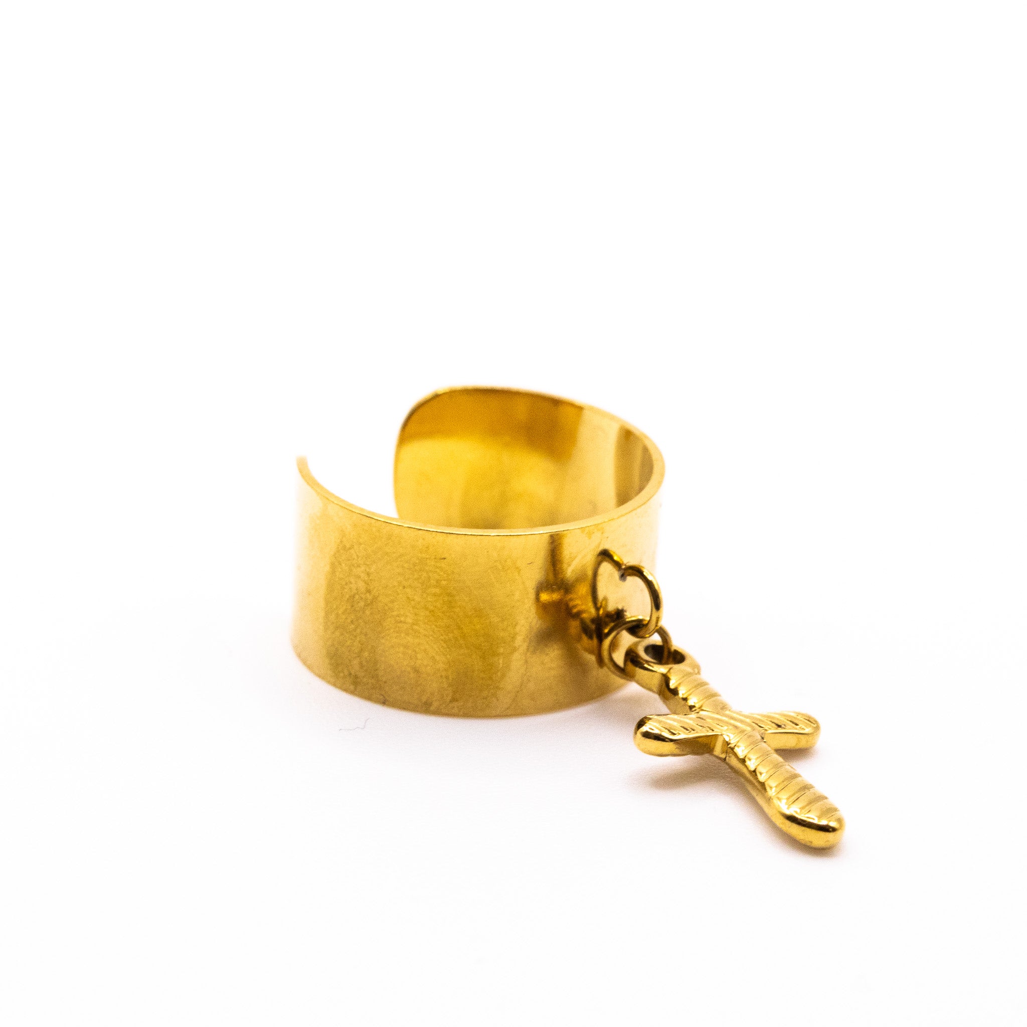 Bague Ajustable Bratz – Acier inoxydable doré - Mineky Paris