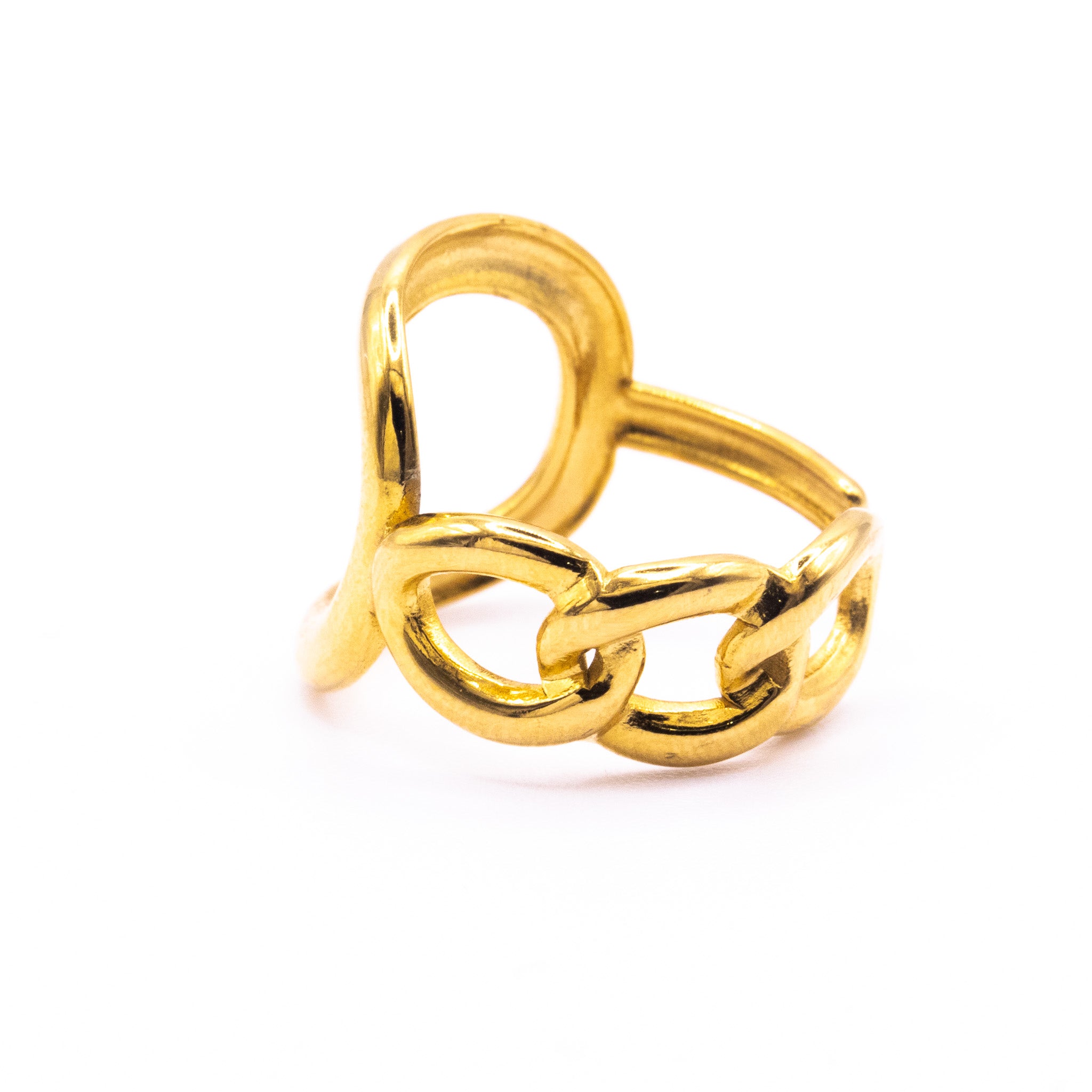 Bague Ajustable Liam  – Acier inoxydable doré - Mineky Paris