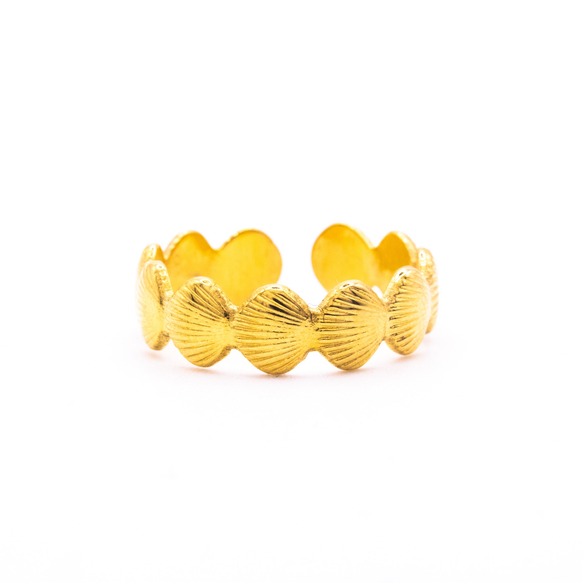 Bague Ajustable Coqito – Acier inoxydable doré - Mineky Paris