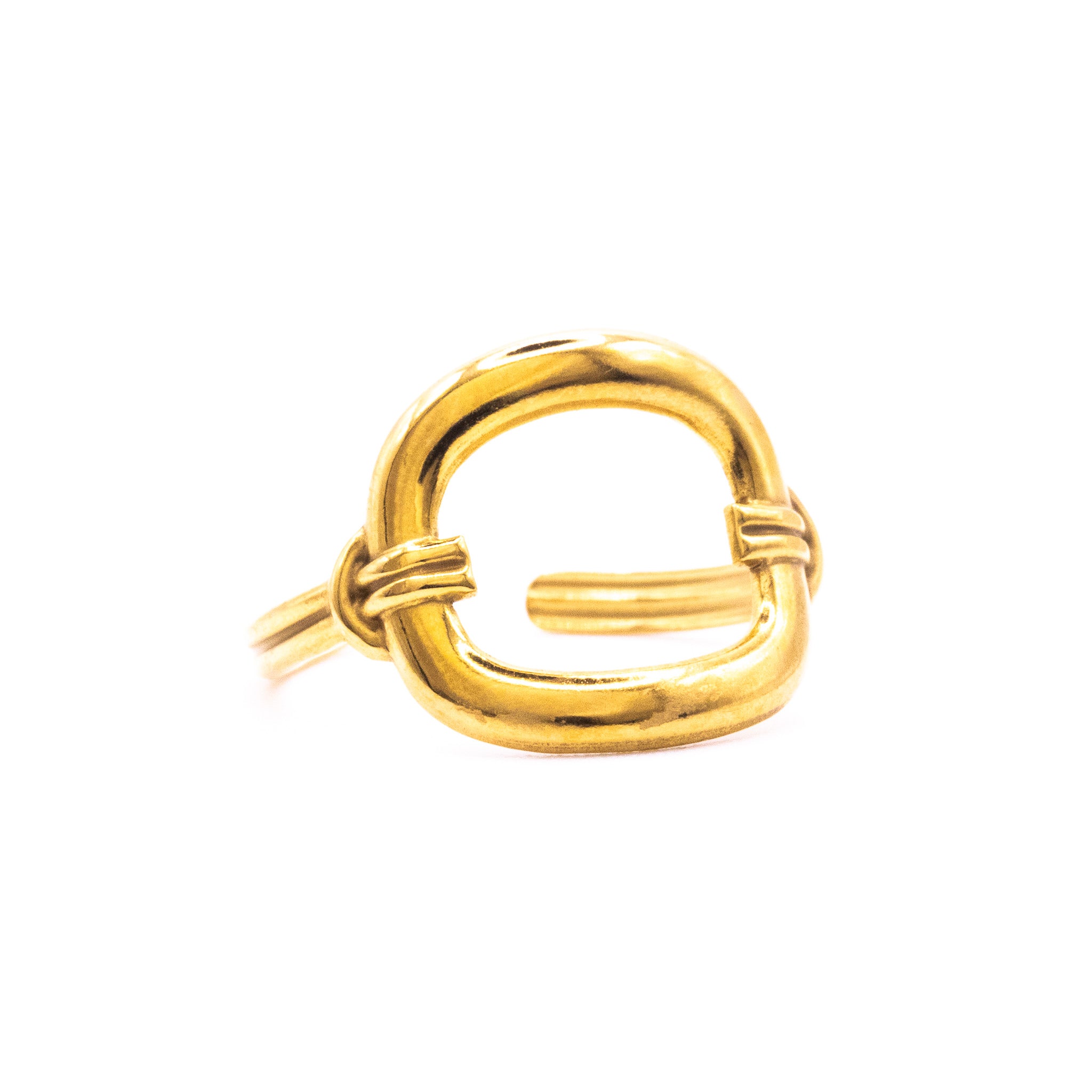 Bague Ajustable Stev – Acier inoxydable doré - Mineky Paris