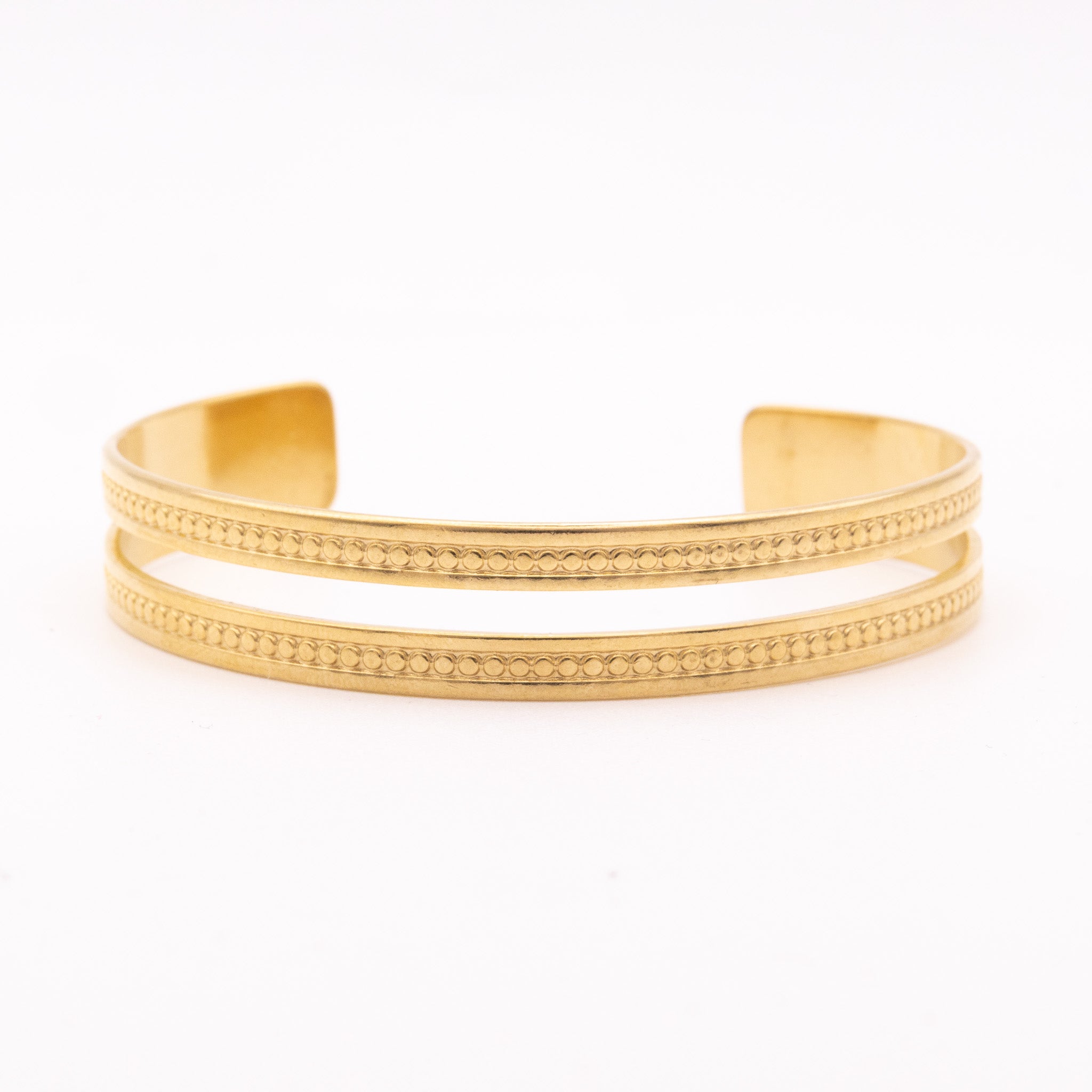 Bracelet Claudia – double bande perlée - Mineky Paris
