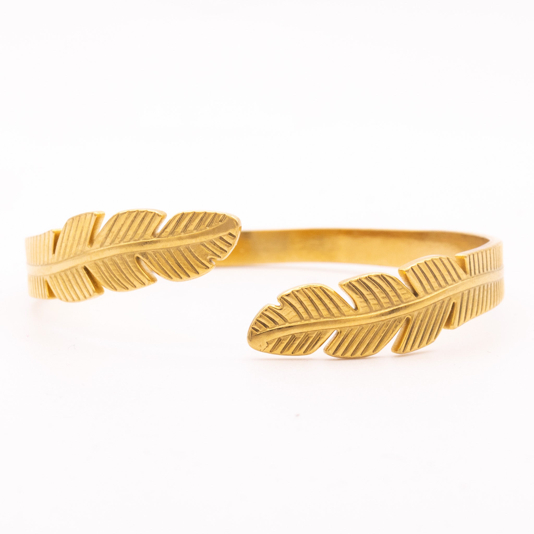 Bracelet Faella – manchette plumes texturées - Mineky Paris