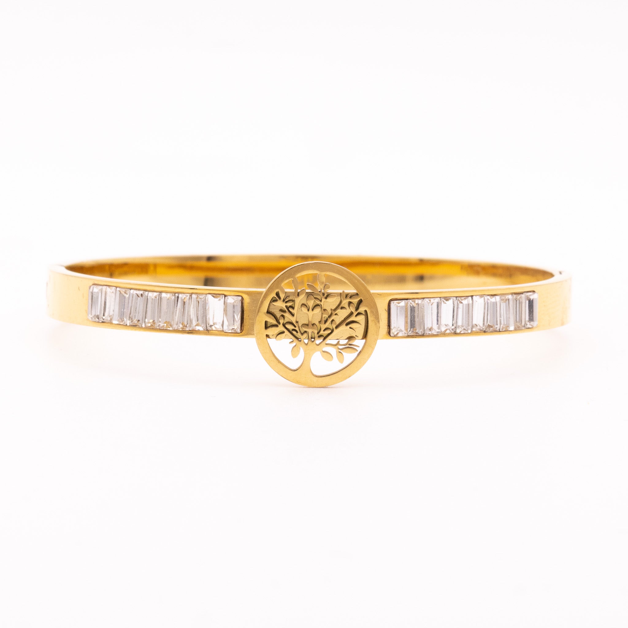 Bracelet Brazila – arbre de vie & baguettes zircon - Mineky Paris