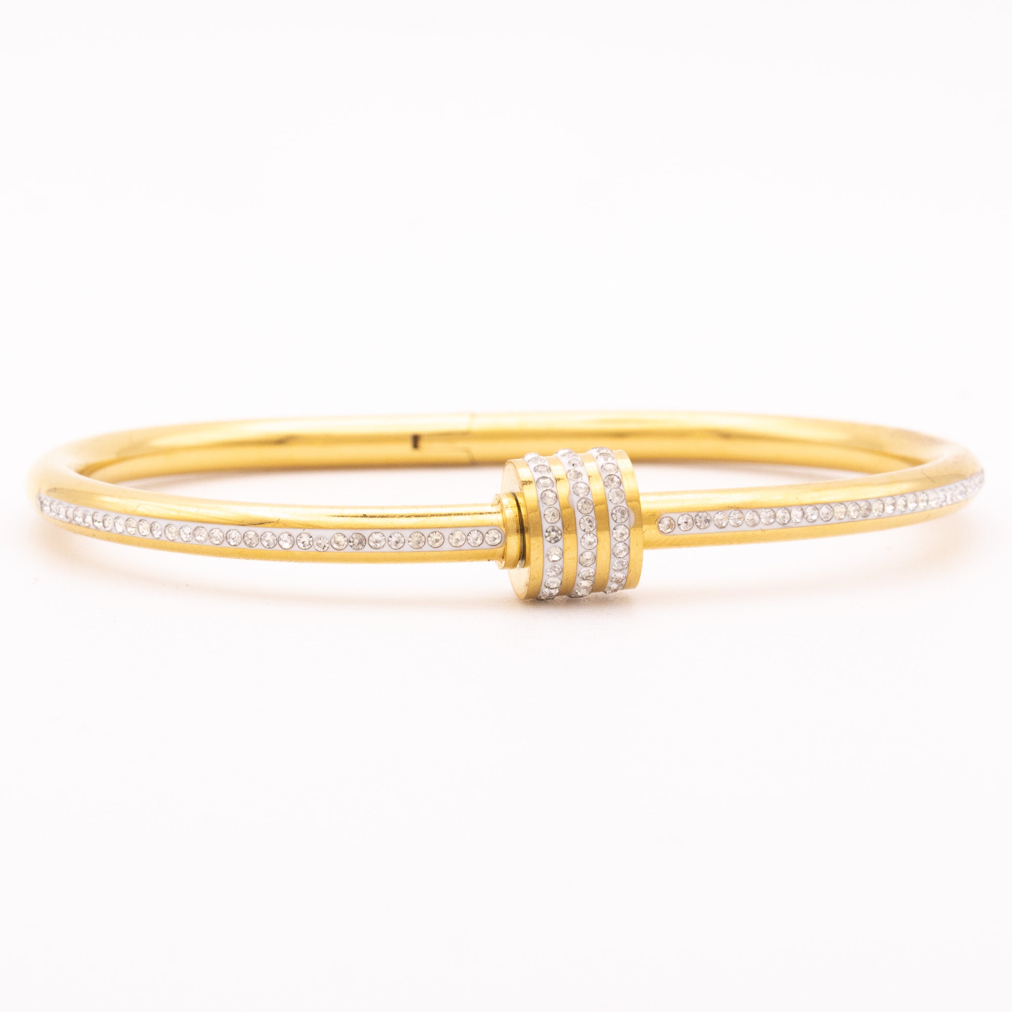 Bracelet Fidele – anneaux pavés coulissants - Mineky Paris