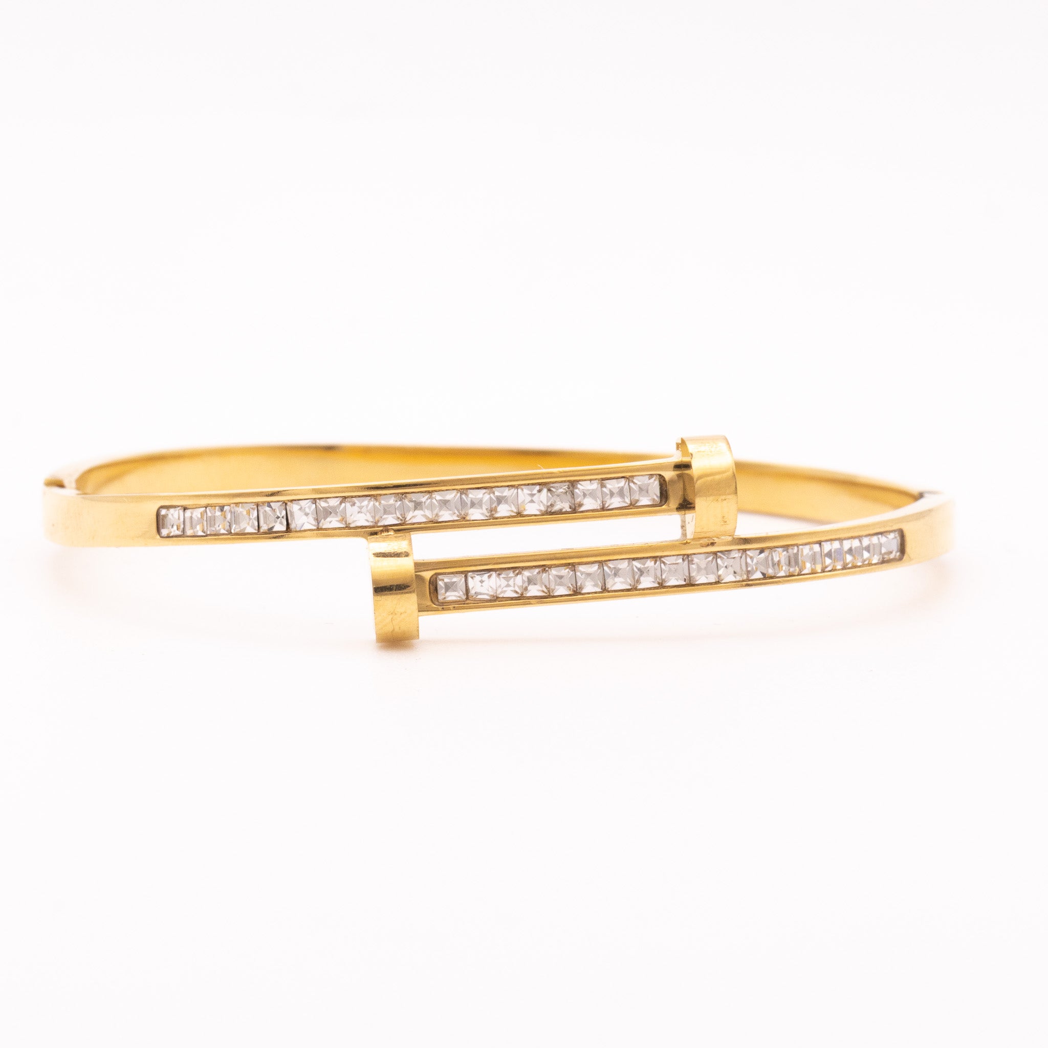 Bracelet Ciara – double barre pavée - Mineky Paris