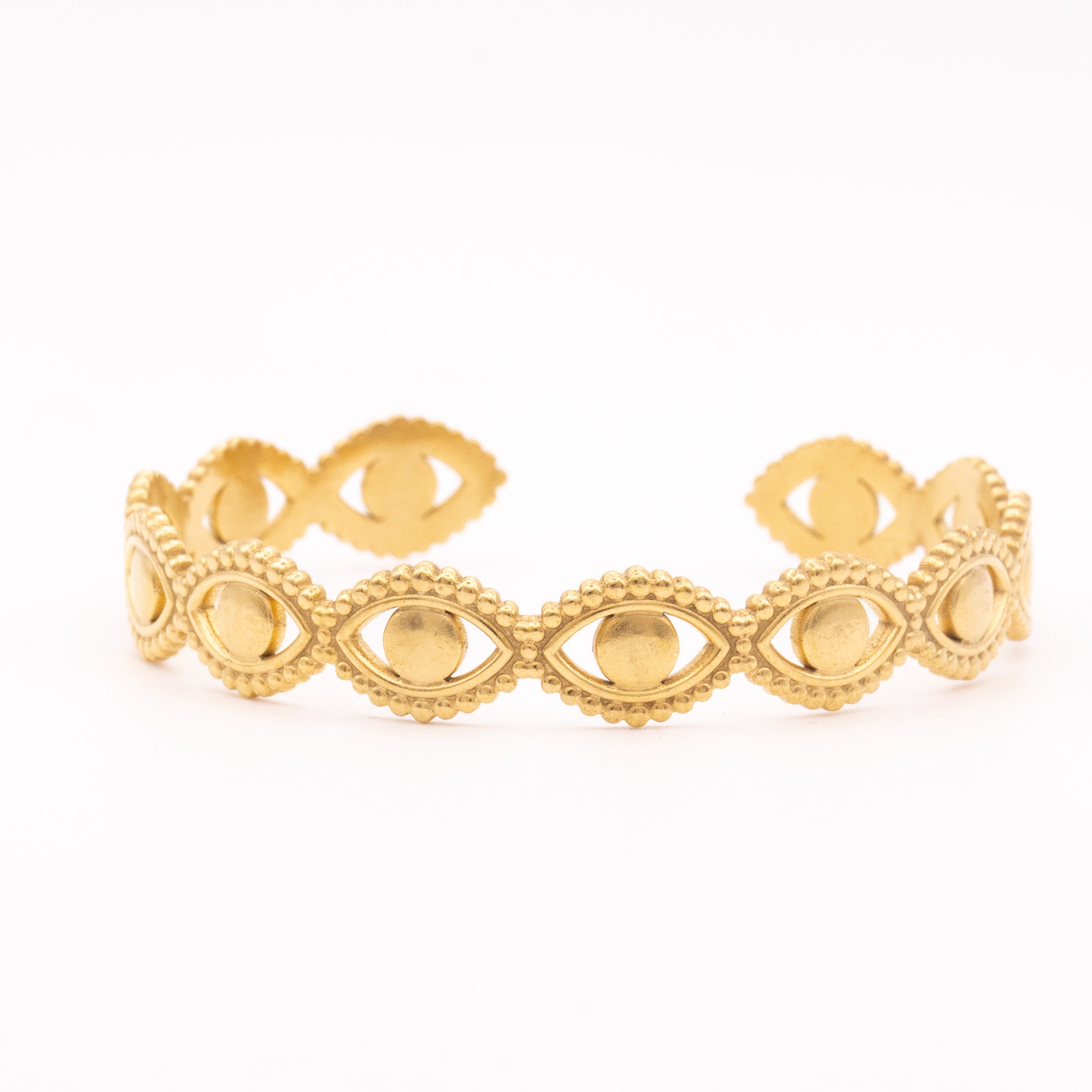 Bracelet Menia – manchette œil protecteur texturé - Mineky Paris