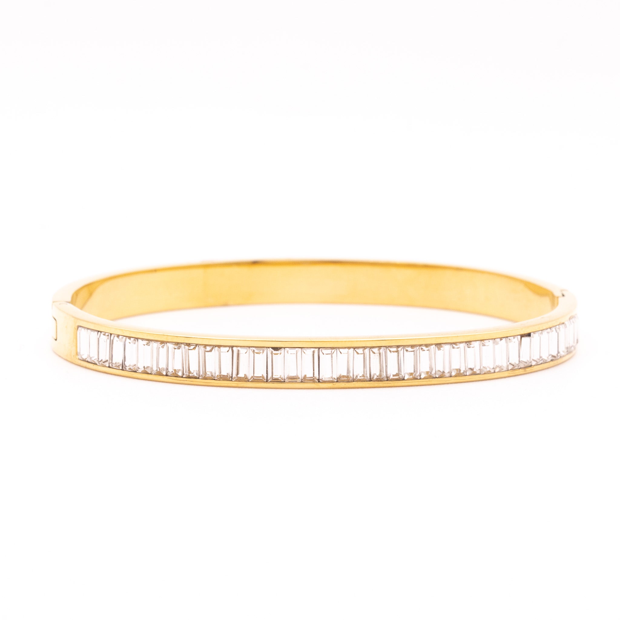 Bracelet Ivna – jonc doré baguette zircon - Mineky Paris