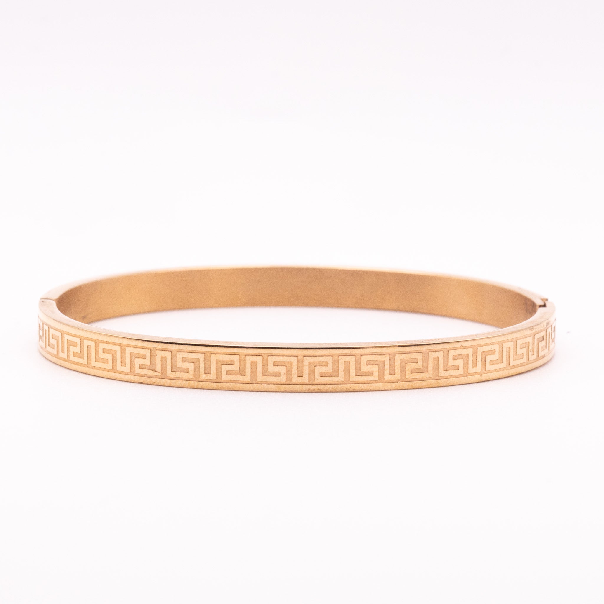 Bracelet Fallone – frise grecque rosée - Mineky Paris