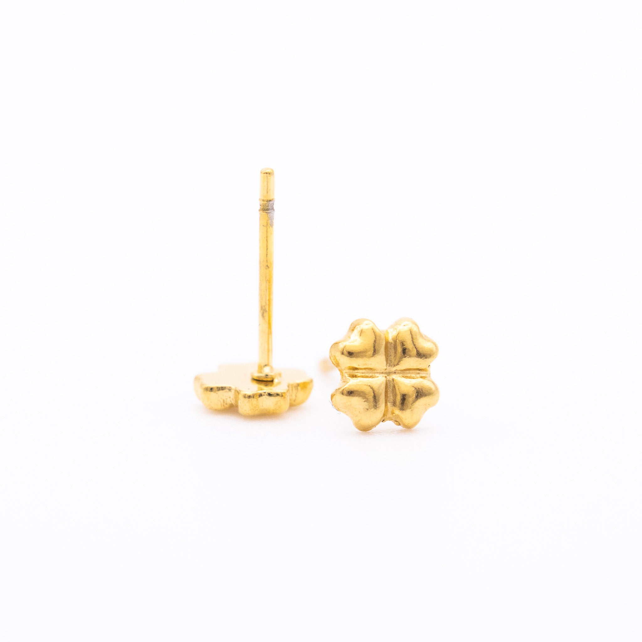 Boucles d’oreilles Athena – puces trèfle tout en douceur - Mineky Paris