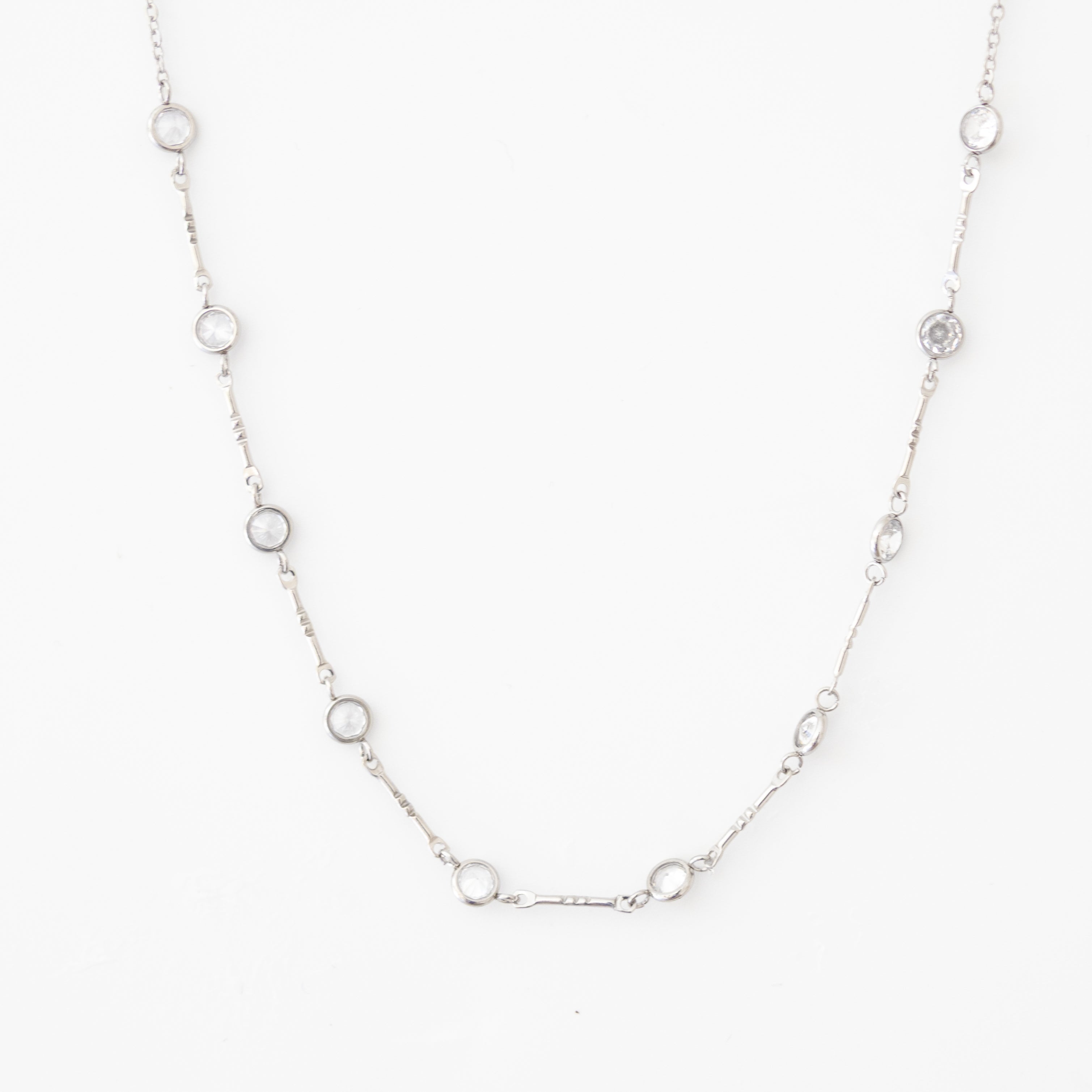 Collier Sabine – Chaîne alternée & zircons sertis clos - Mineky Paris