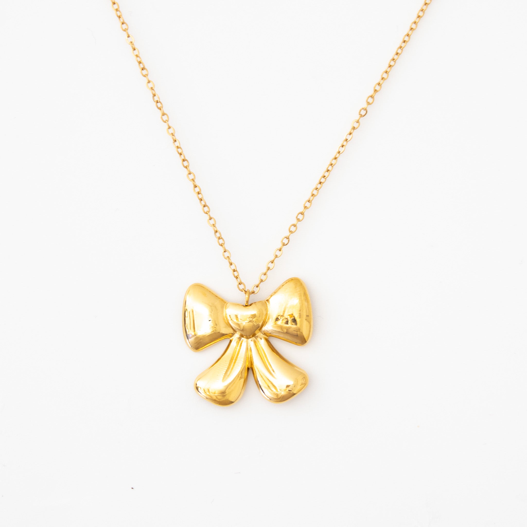 Collier Lou – Pendentif nœud doré - Mineky Paris
