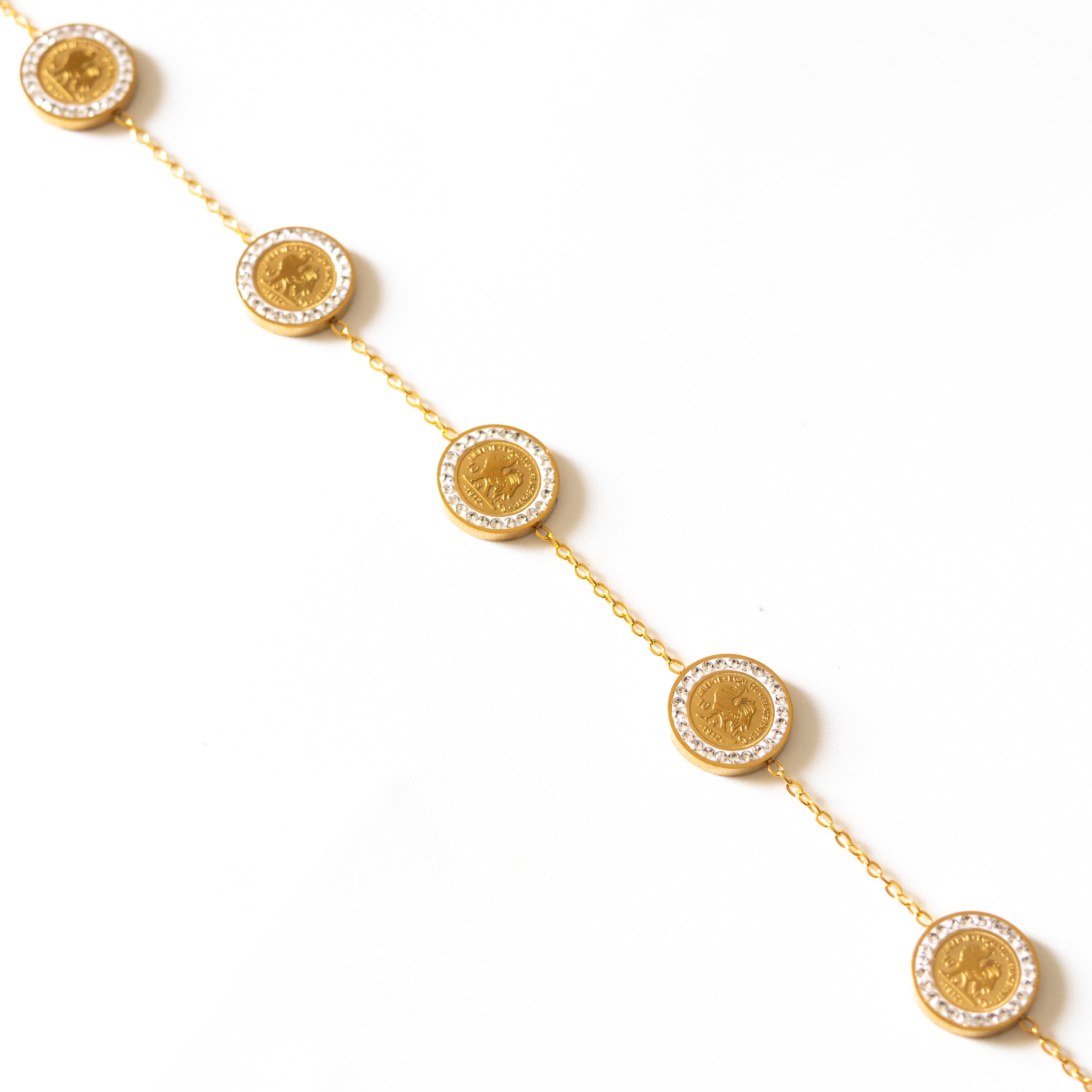 Bracelet Salana – médaillons coin pavés - Mineky Paris