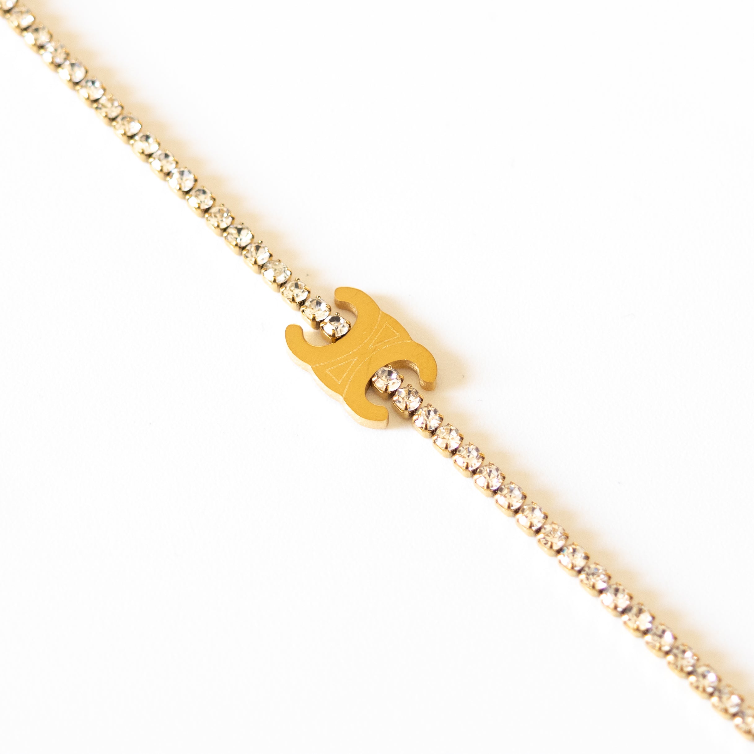 Bracelet Channy – tennis zircon & motif double lune - Mineky Paris