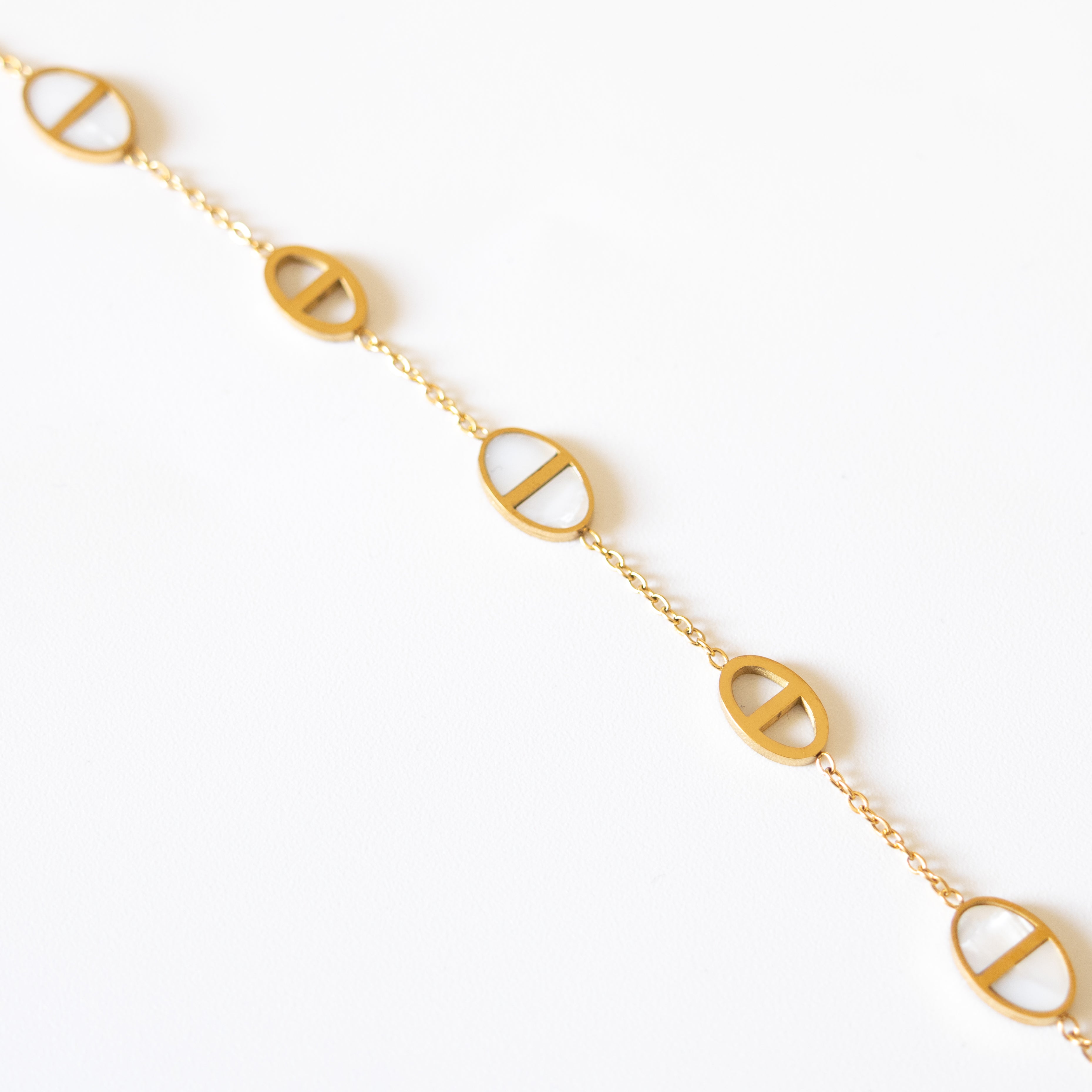 Bracelet Dona – ovales ajourés & nacre - Mineky Paris