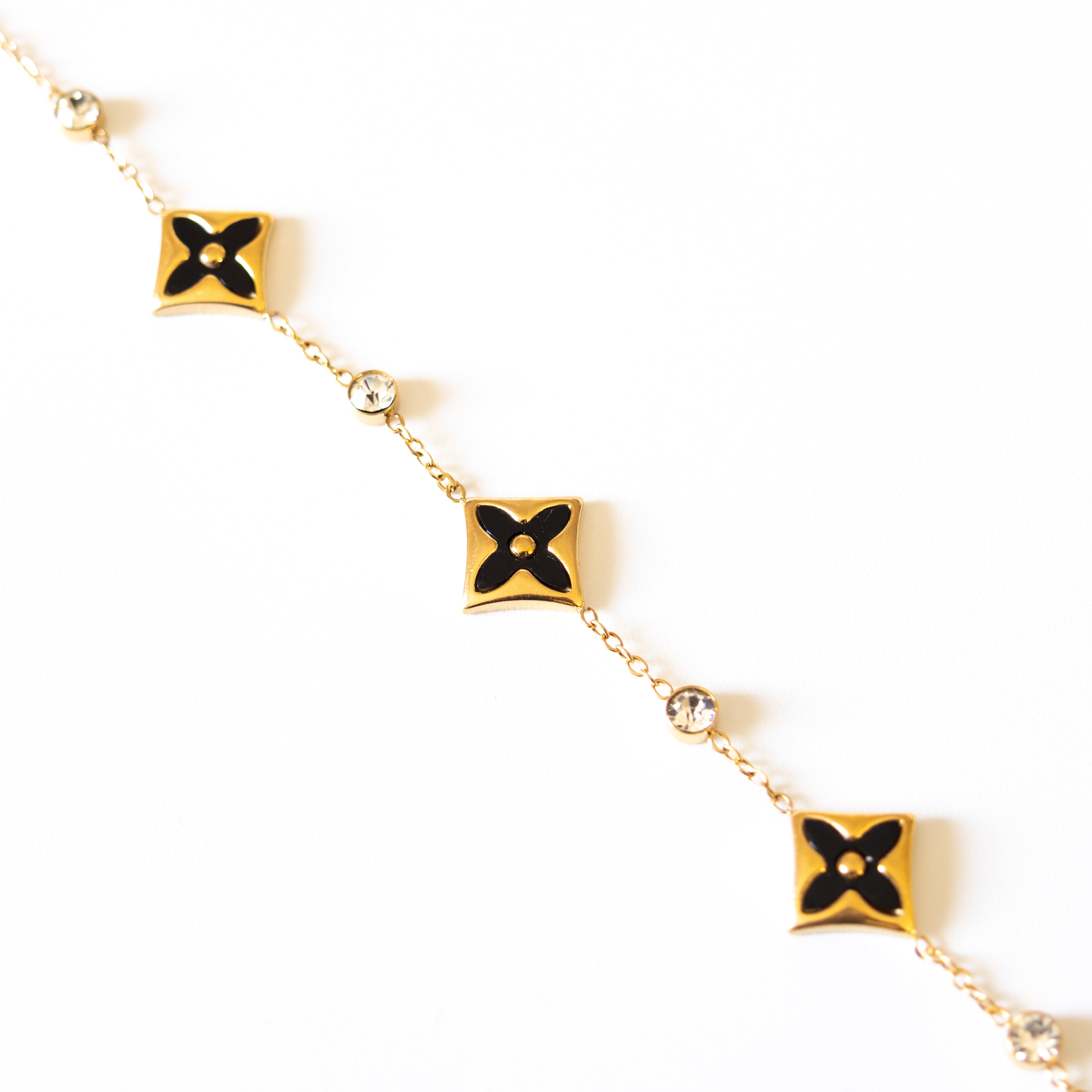 Bracelet Pam – carrés émaillés & zircons - Mineky Paris