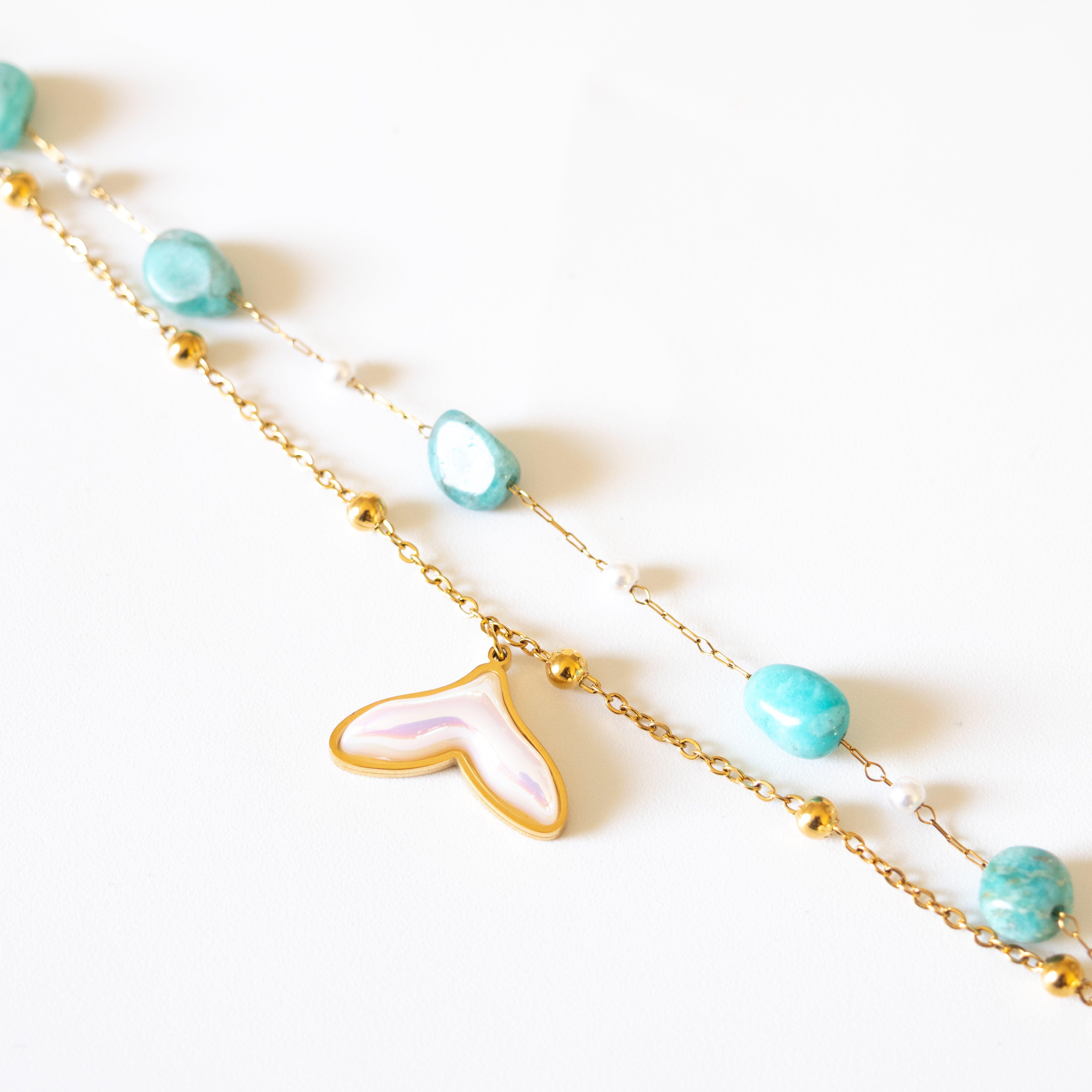 Bracelet Summer – chaînes dorées & charms marins - Mineky Paris