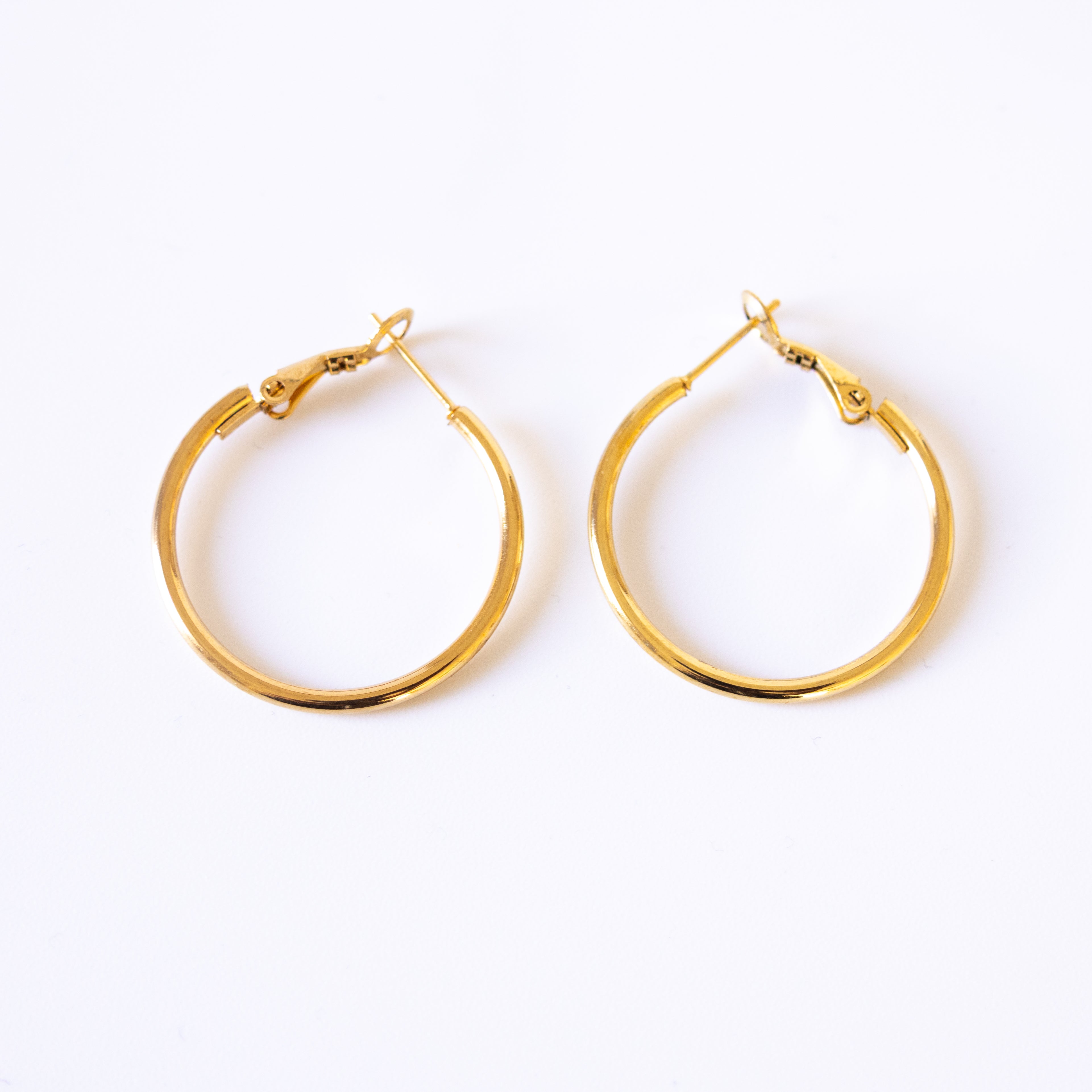 Créoles Fabione – anneaux dorés à charnière - Mineky Paris