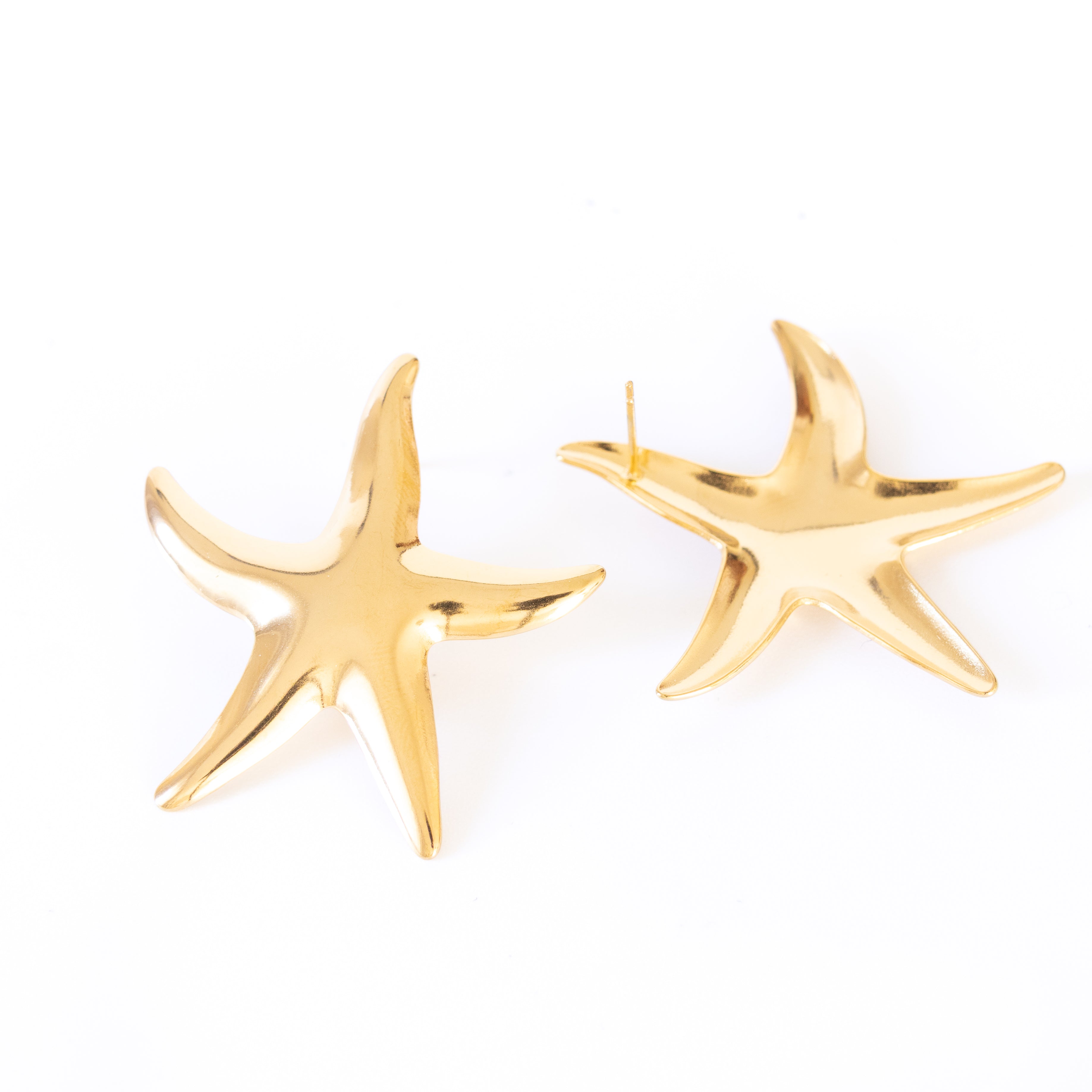 Boucles d’oreilles Diega – étoiles de mer dorées - Mineky Paris