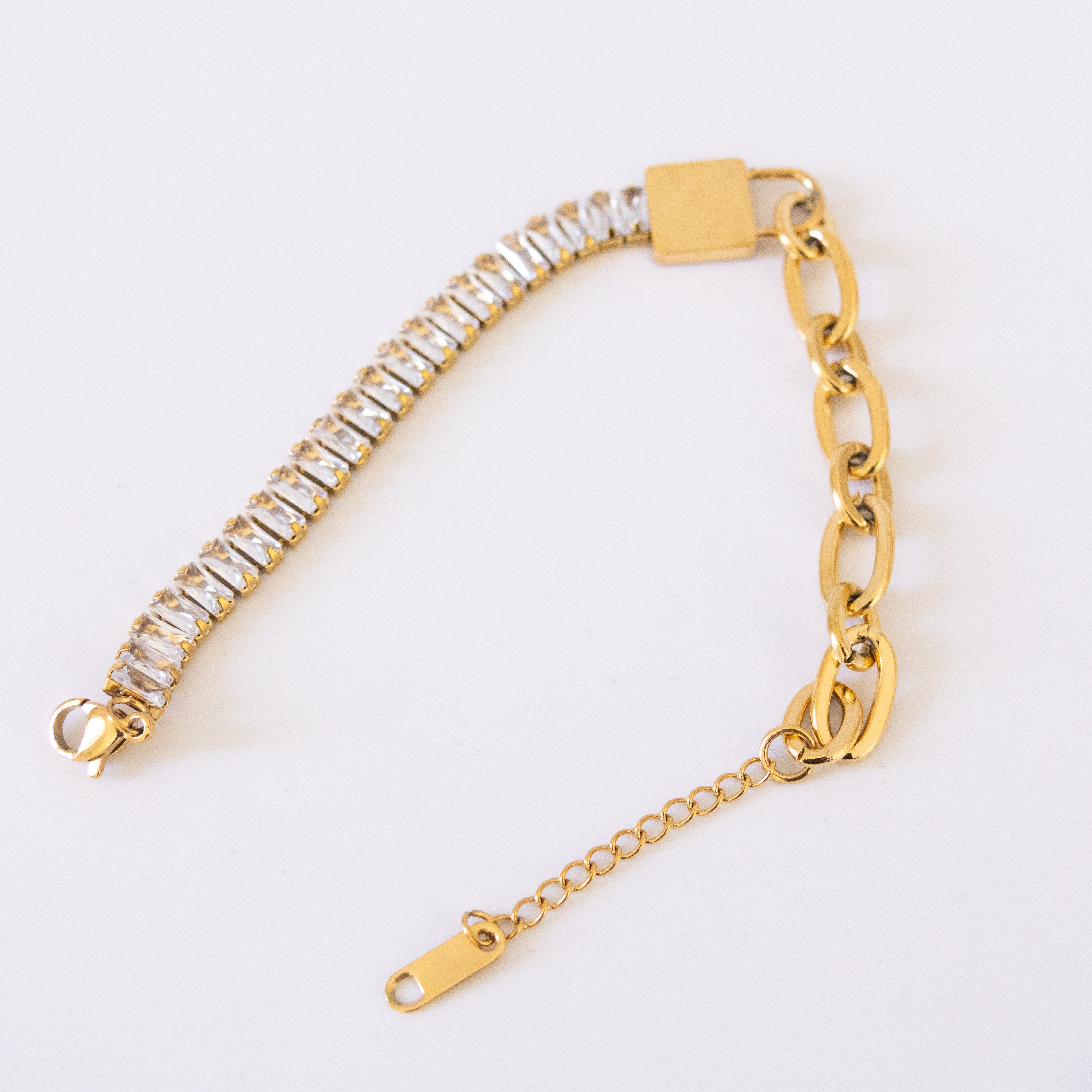 Bracelet Tokyo – contraste chic cristaux & maillons - Mineky Paris