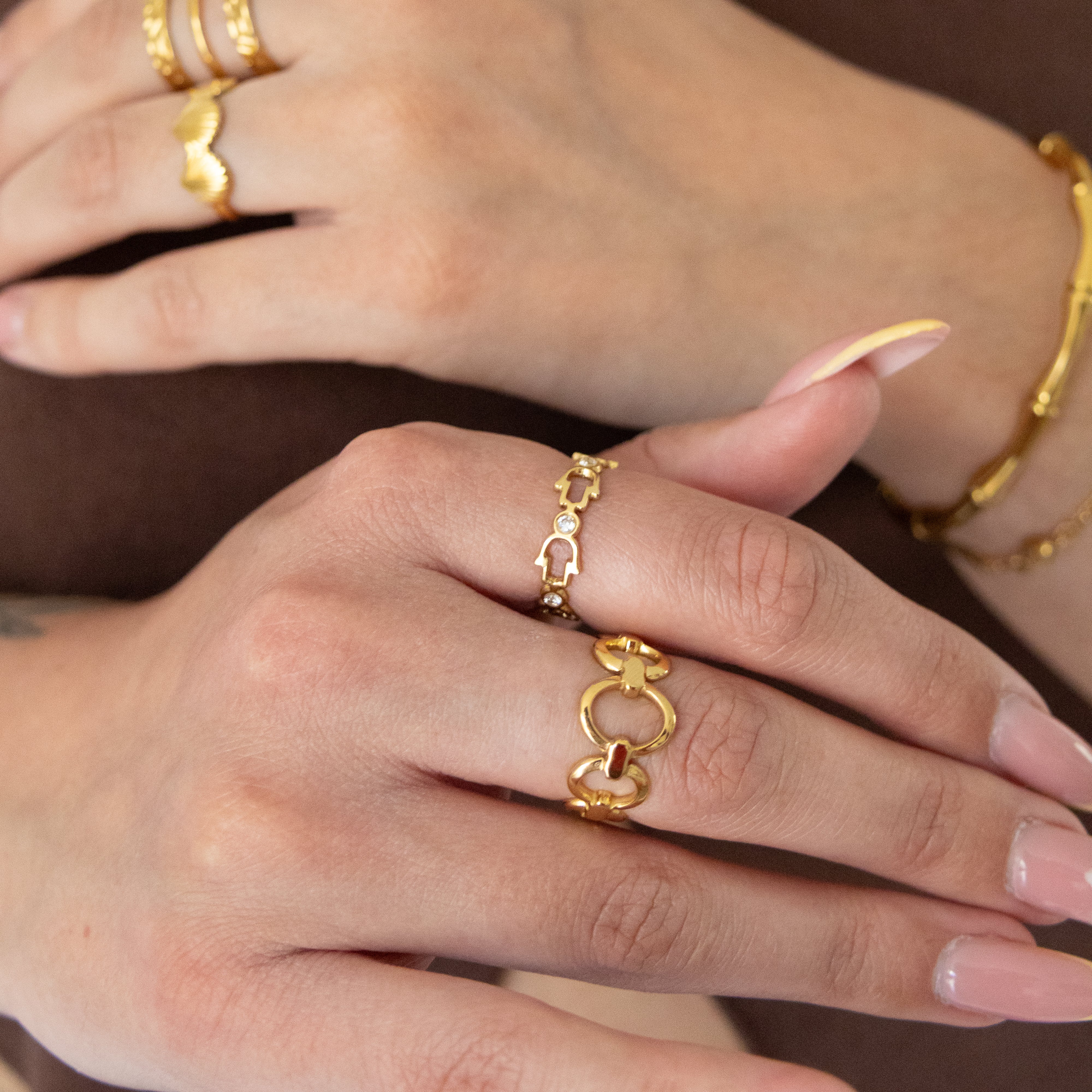 Bague Visca – Acier inoxydable doré - Mineky Paris