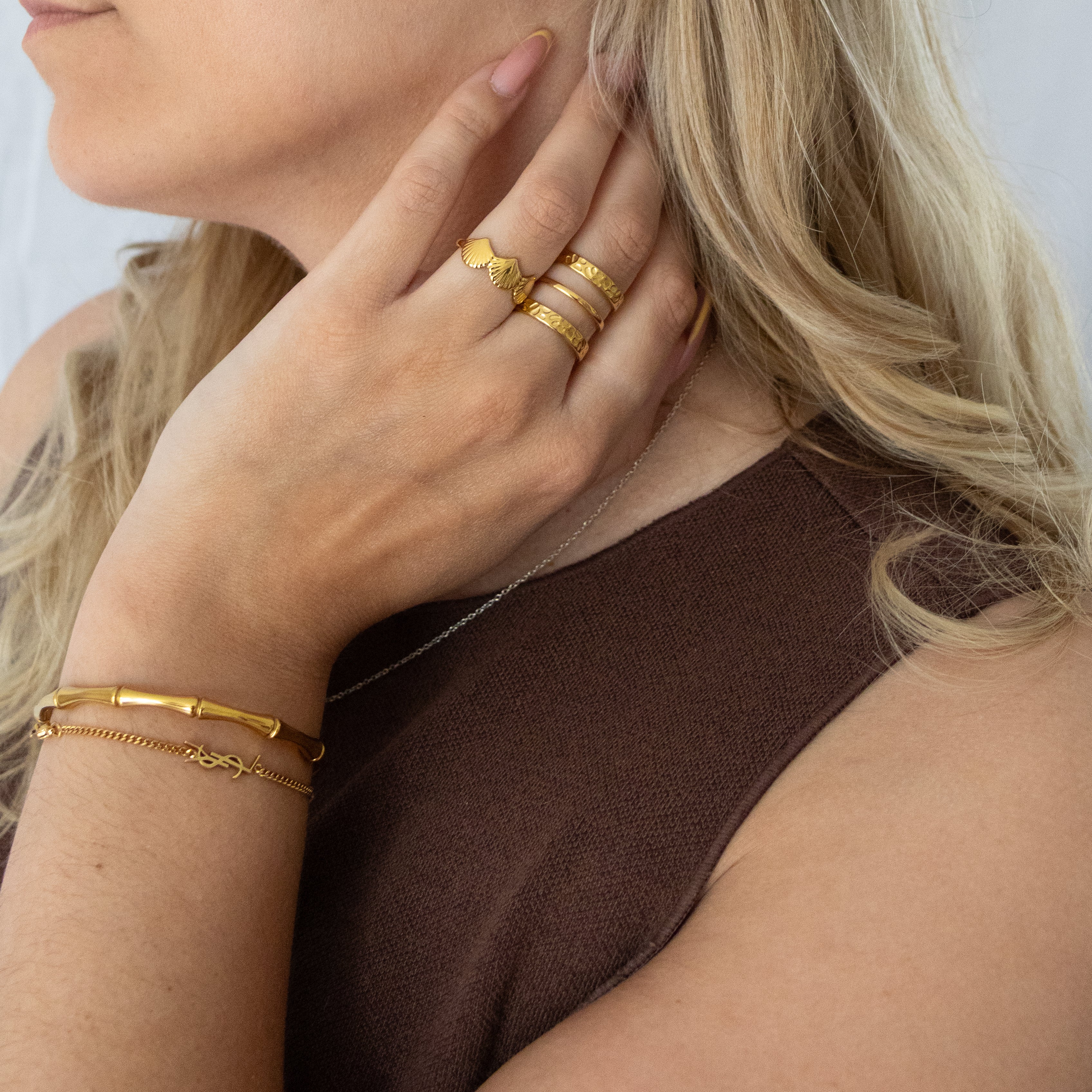 Bracelet Bamby – tiges de bambou doré - Mineky Paris