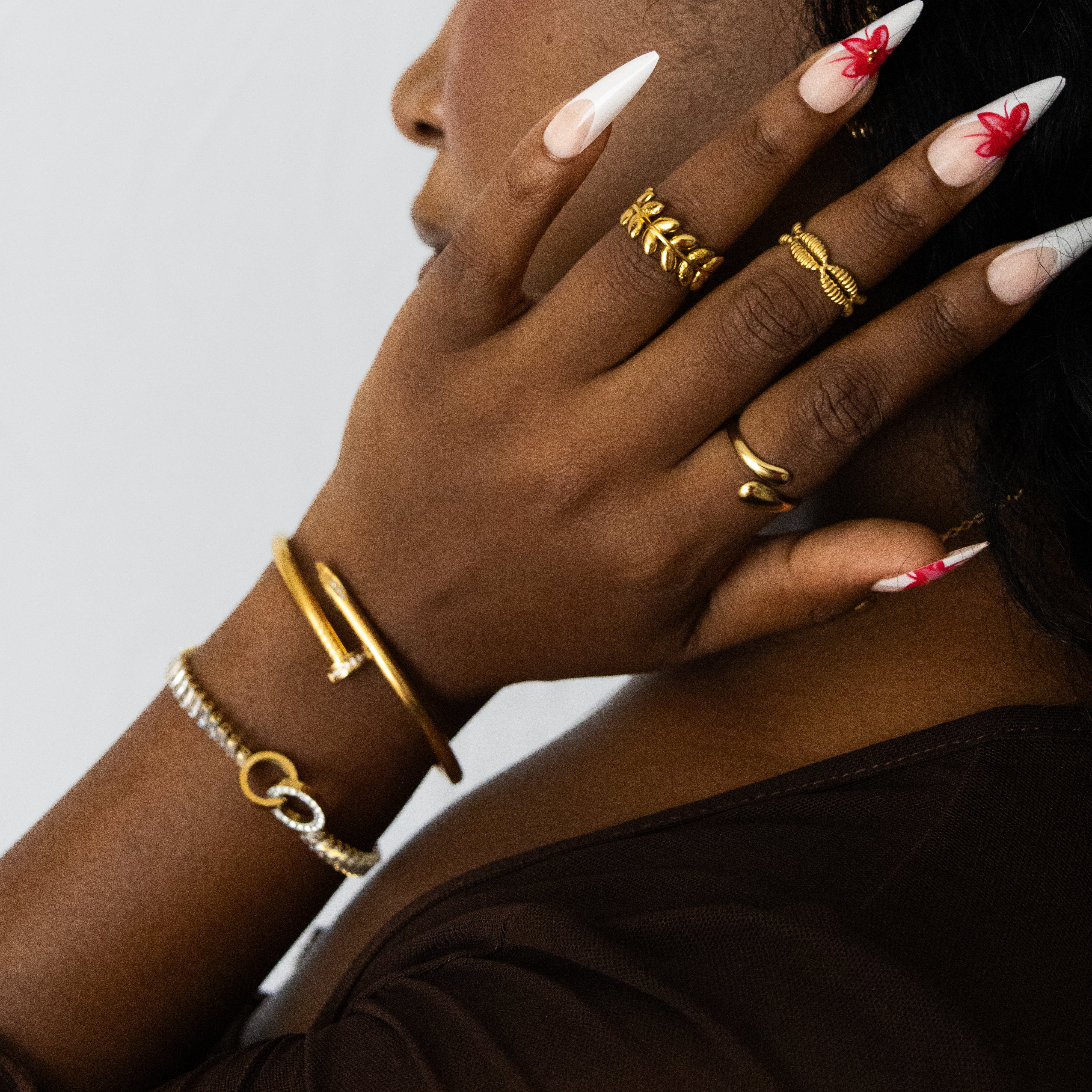 Bague Ajustable Linda – Acier inoxydable doré - Mineky Paris