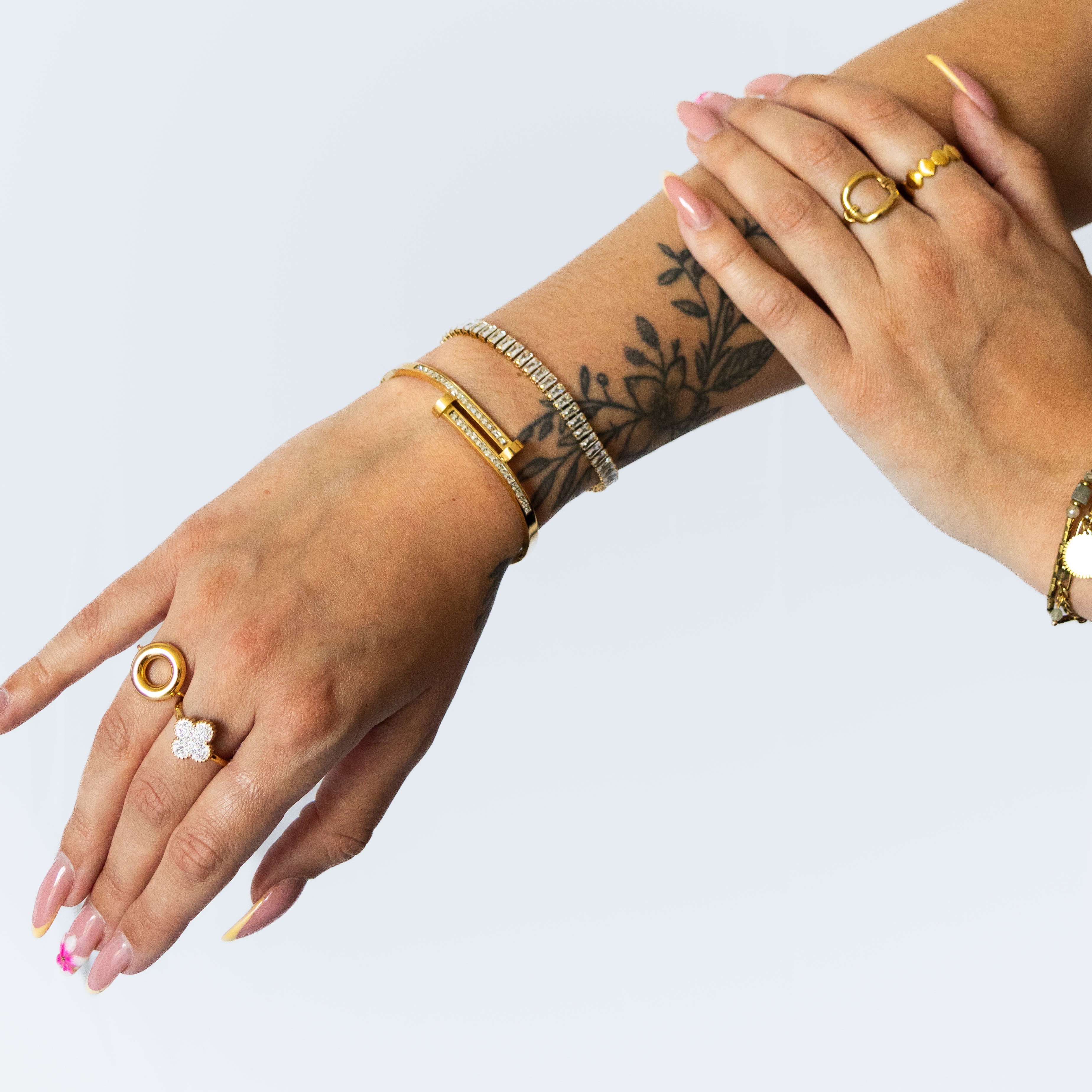 Bracelet Lesly – double rangée baguette - Mineky Paris