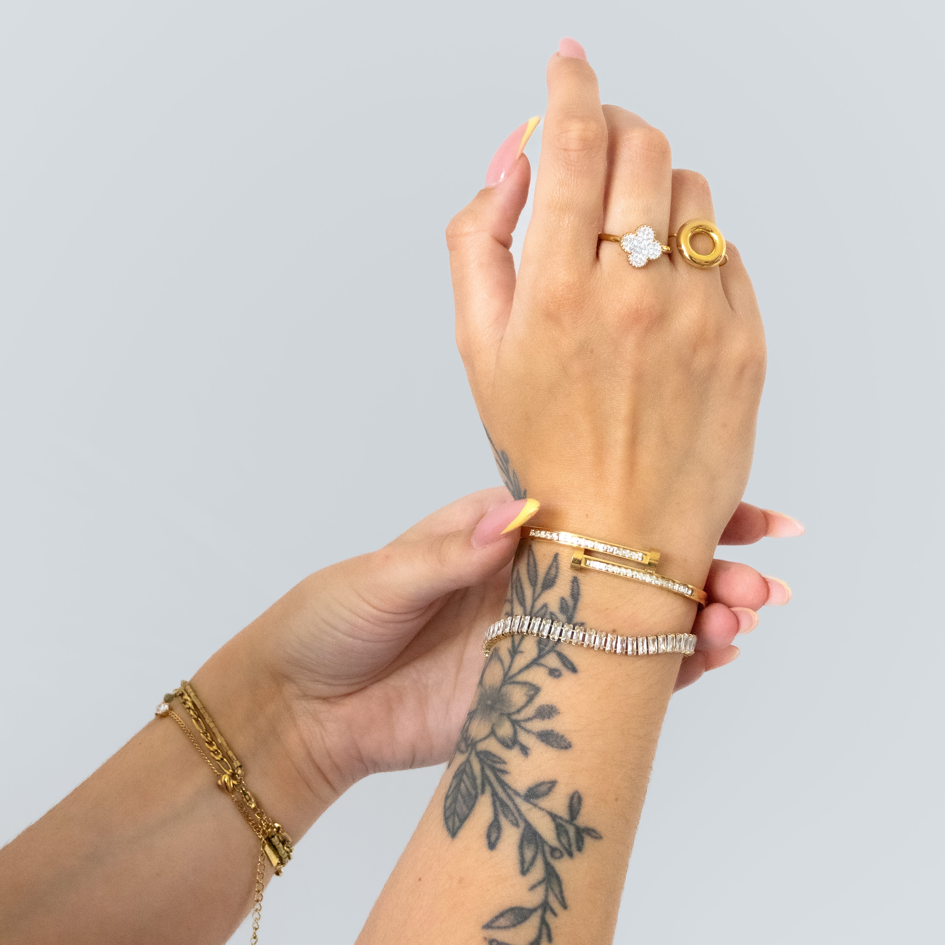 Bracelet Ciara – double barre pavée - Mineky Paris