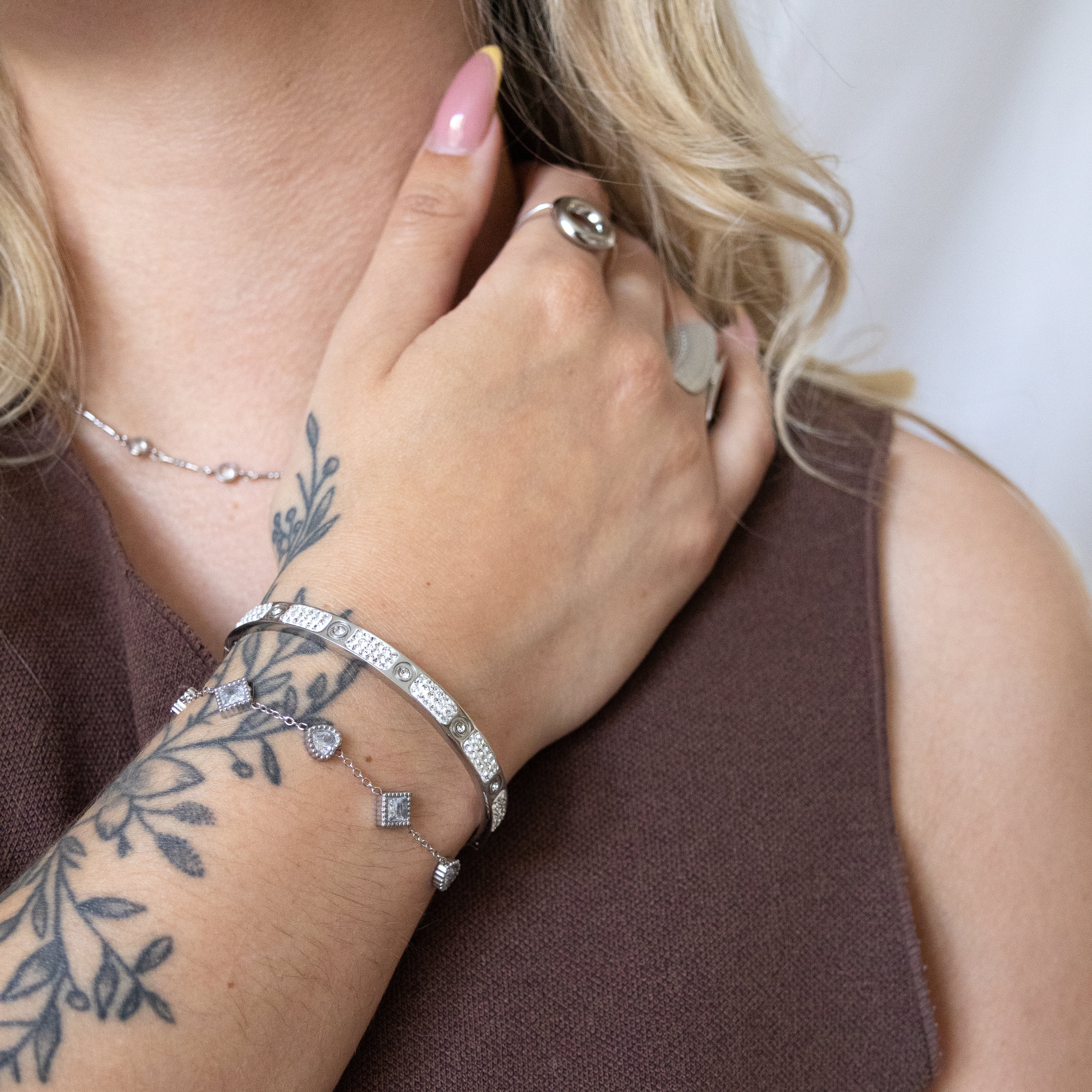 Bracelet Siana – pavage cristal & cabochons - Mineky Paris