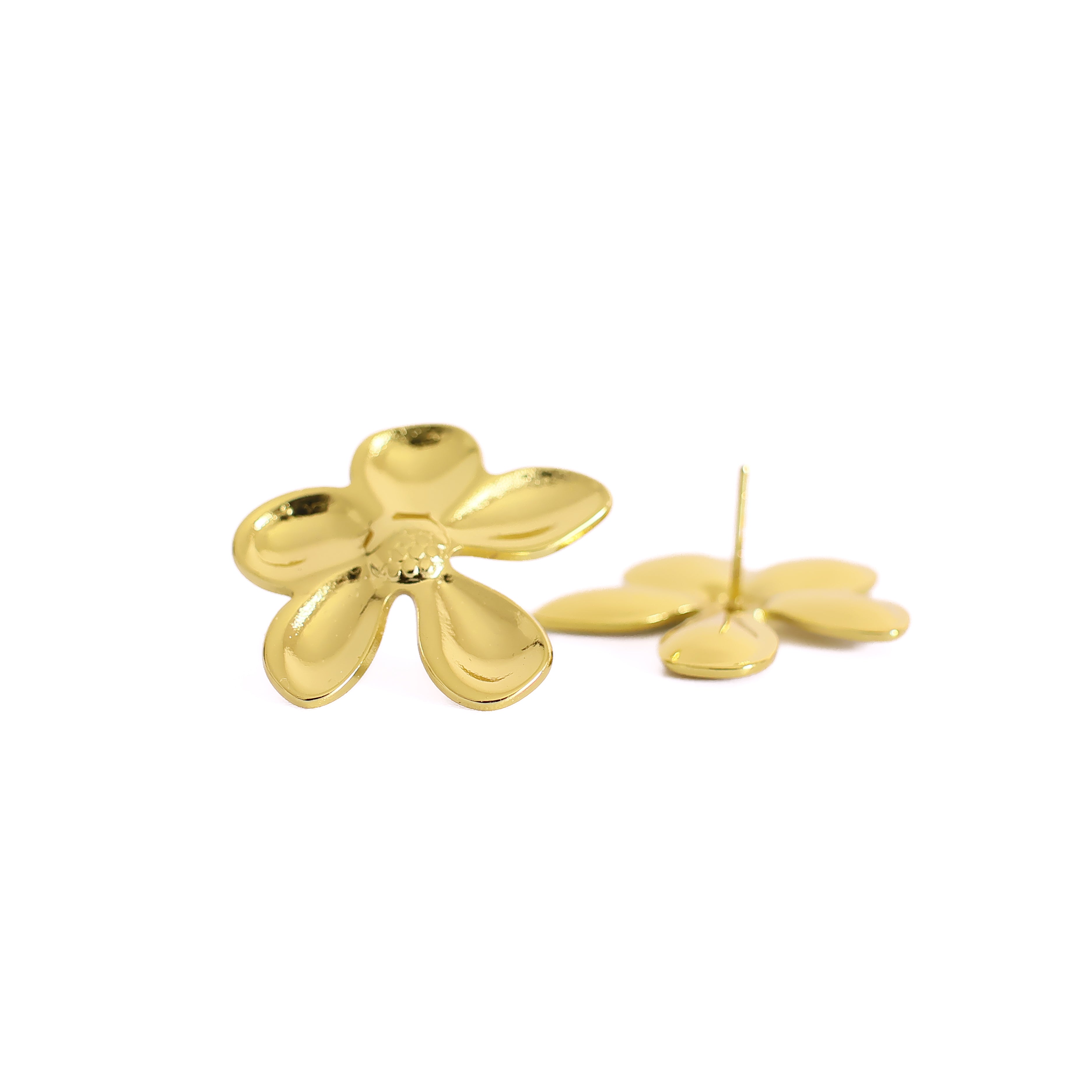 Boucles d’oreilles Lolina – fleur galbée brillante - Mineky Paris