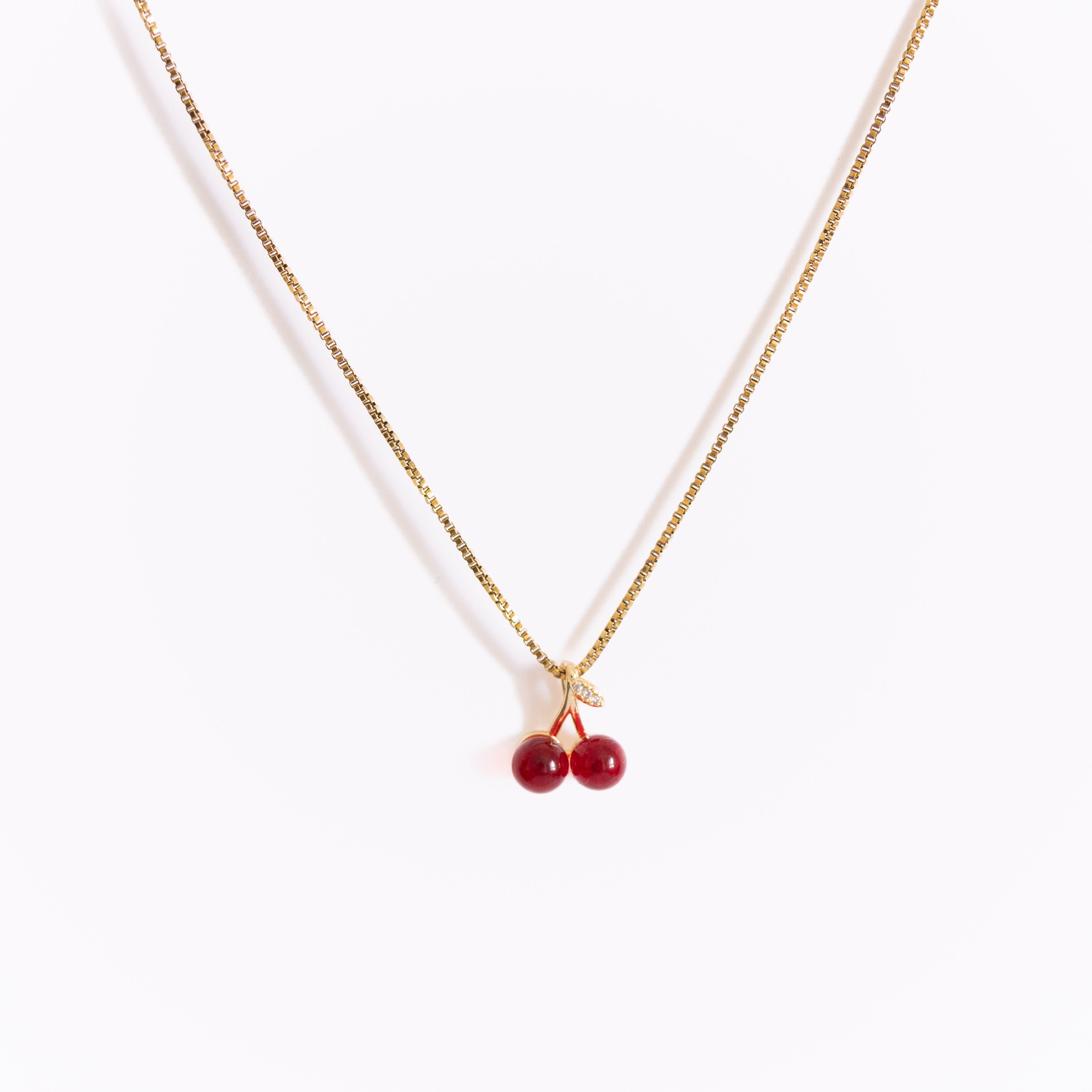 Collier Nolane – pendentif cerises écarlates - Mineky Paris