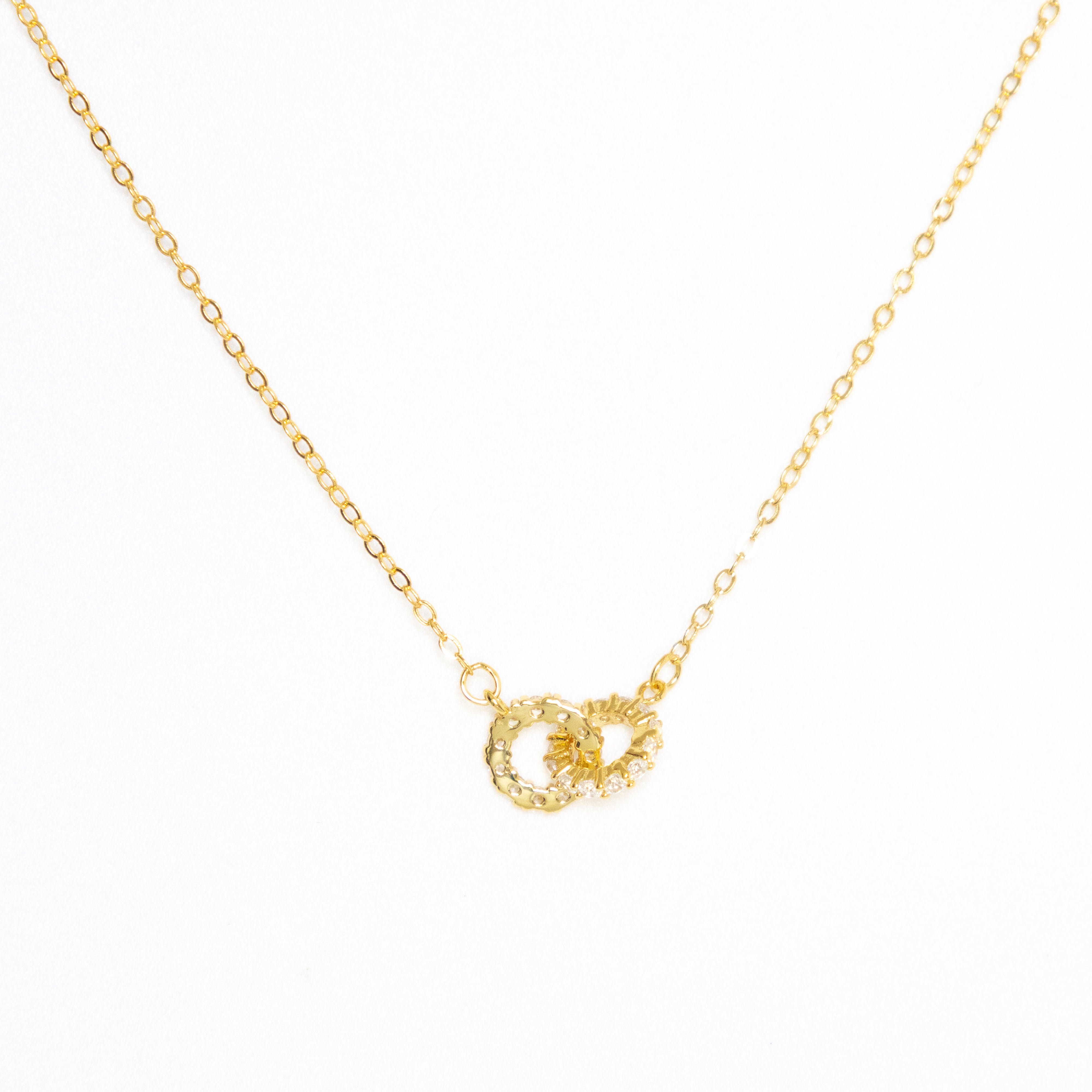 Collier Rolia – duo d’anneaux entrelacés - Mineky Paris