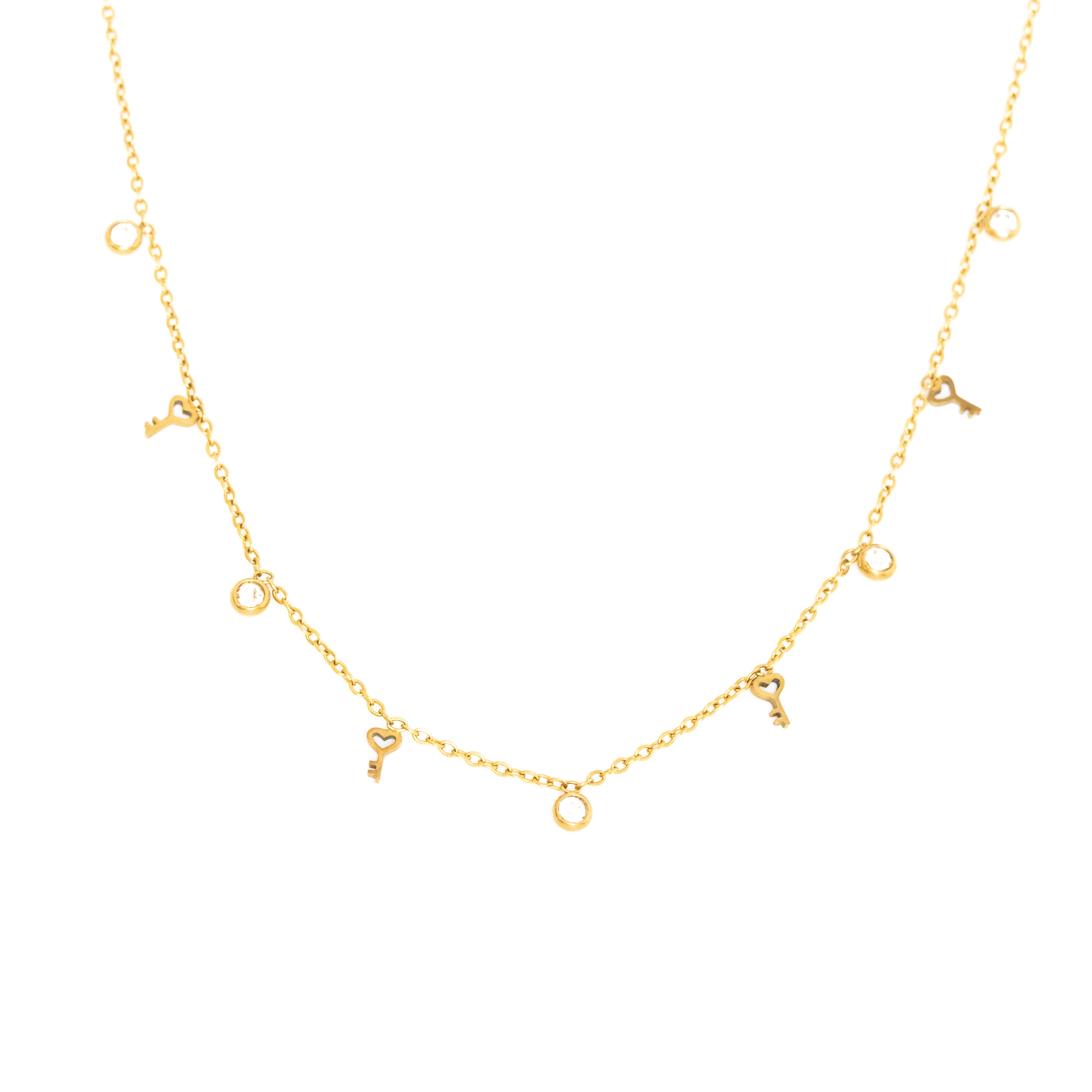 Collier Celia – Chaîne dorée & breloques musicales - Mineky Paris